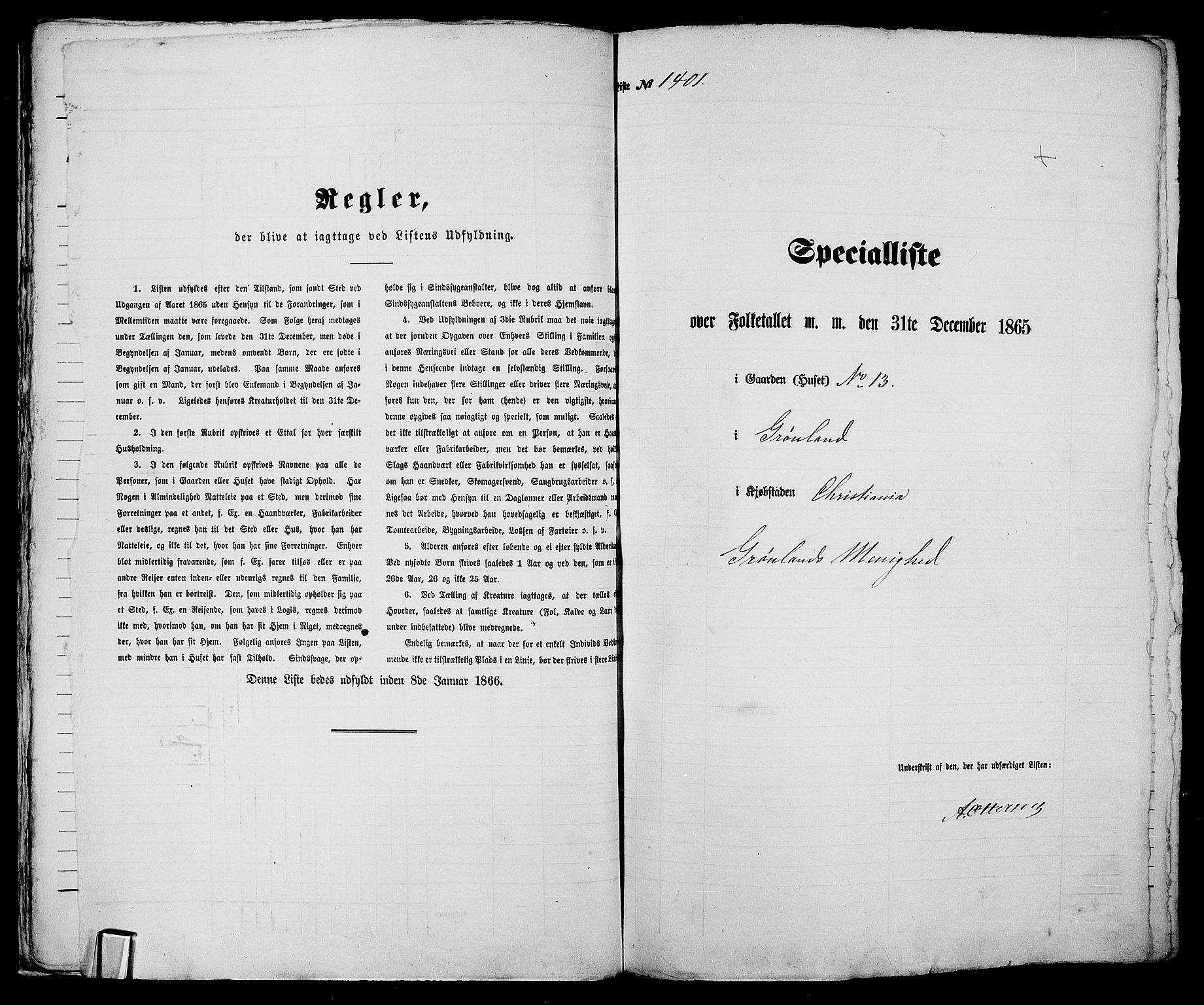 RA, 1865 census for Kristiania, 1865, p. 3180