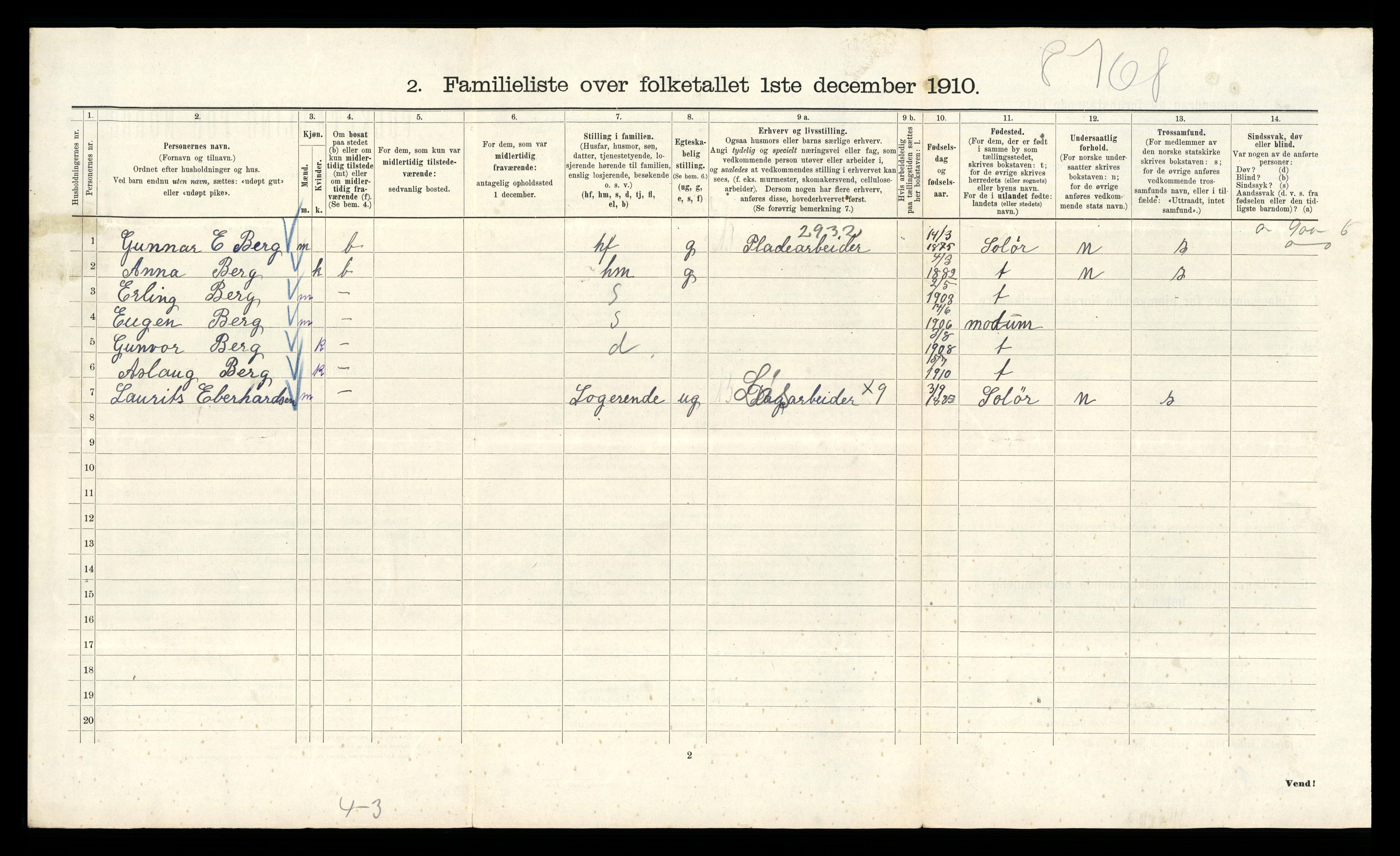 RA, 1910 census for Kristiania, 1910, p. 69382