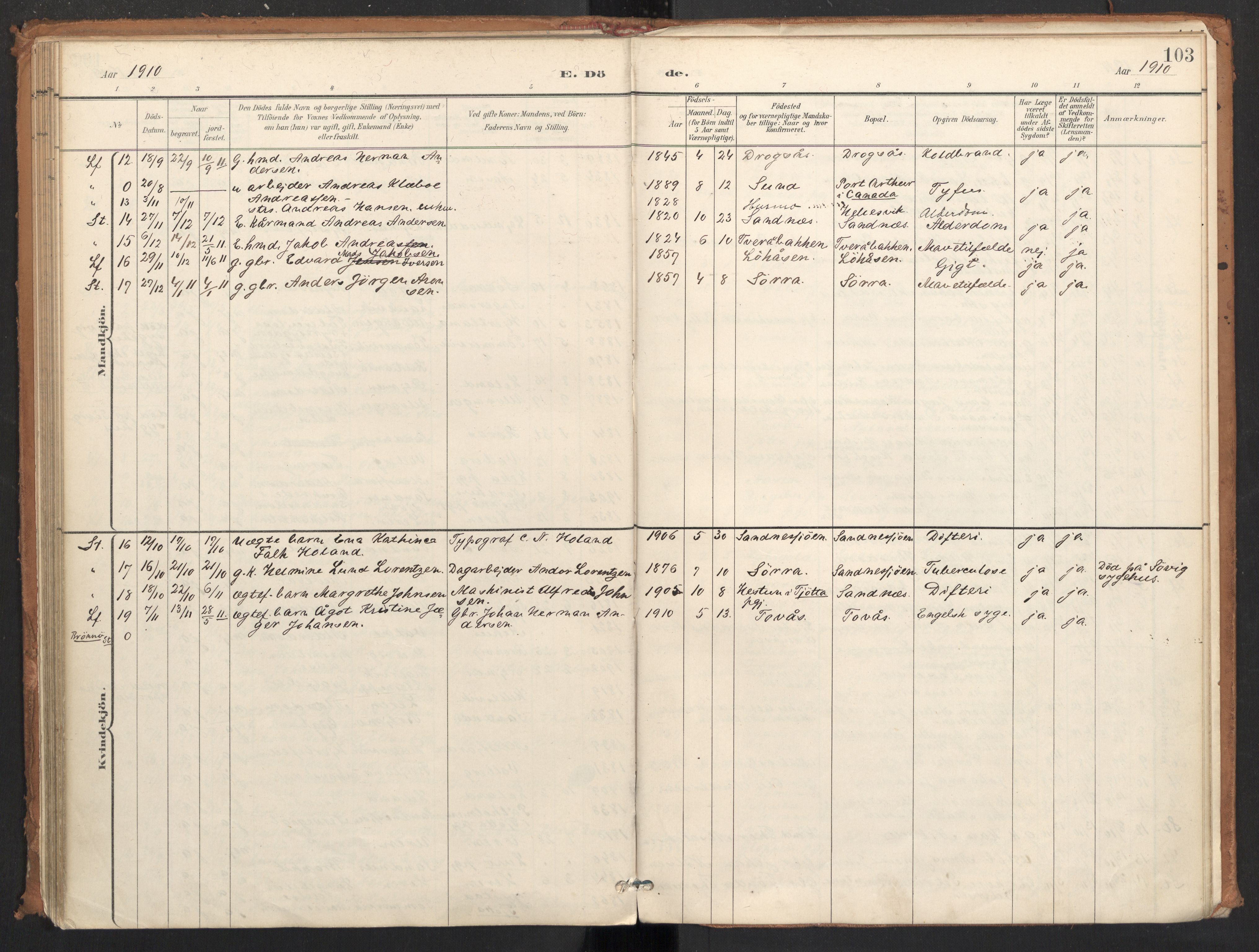 Ministerialprotokoller, klokkerbøker og fødselsregistre - Nordland, AV/SAT-A-1459/831/L0472: Parish register (official) no. 831A03, 1897-1912, p. 103