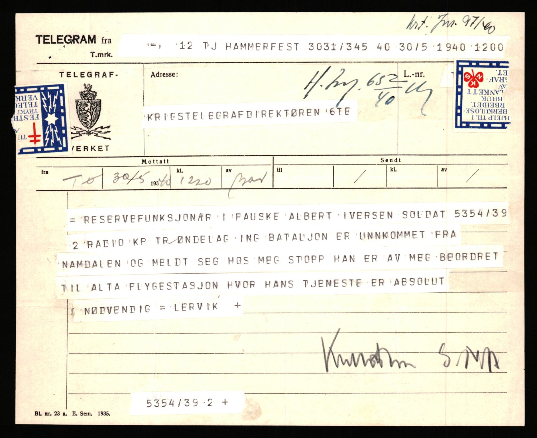 Forsvaret, Forsvarets krigshistoriske avdeling, AV/RA-RAFA-2017/Y/Yb/L0155: II-C-11-670  -  6. Divisjon: Hålogaland ingeniørbataljon, 1940, p. 515