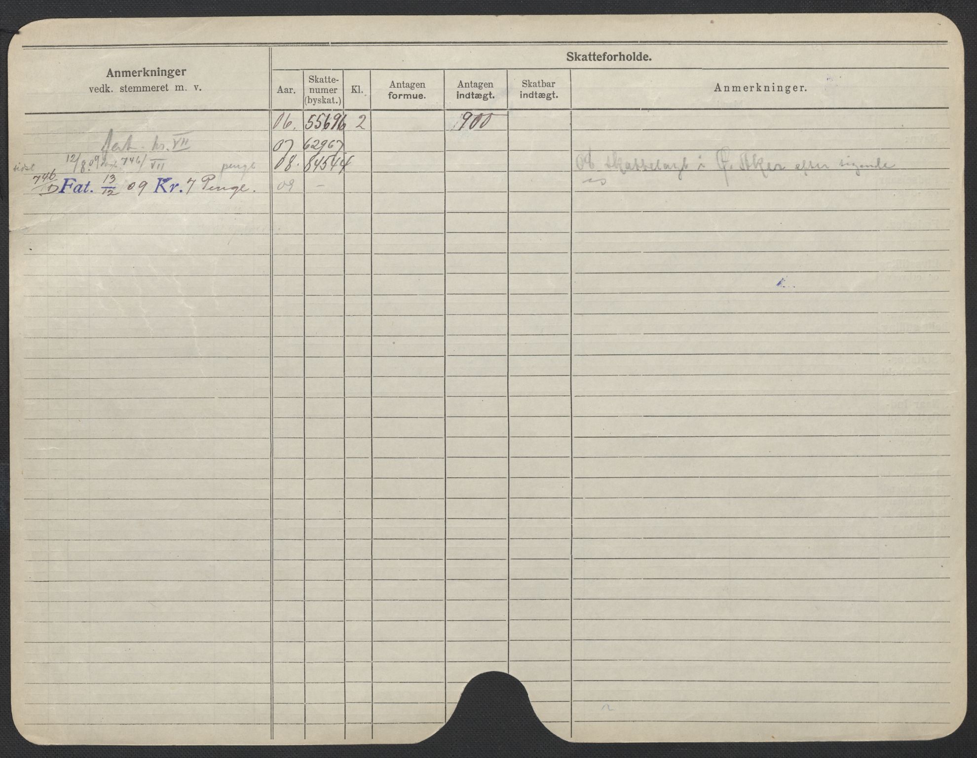 Oslo folkeregister, Registerkort, SAO/A-11715/F/Fa/Fac/L0017: Kvinner, 1906-1914, p. 475b