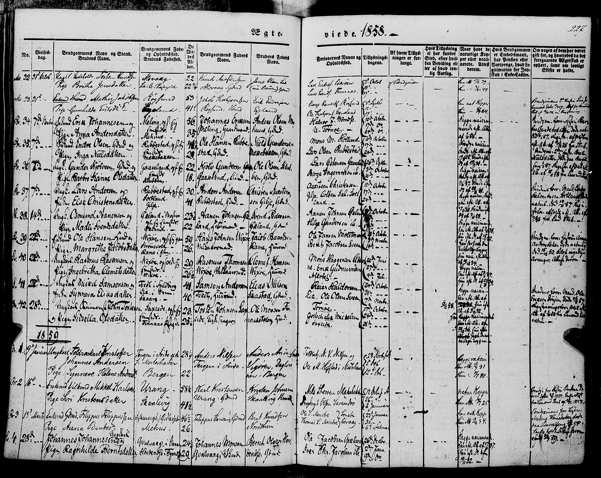 Finnås sokneprestembete, AV/SAB-A-99925/H/Ha/Haa/Haaa/L0007: Parish register (official) no. A 7, 1850-1862, p. 227