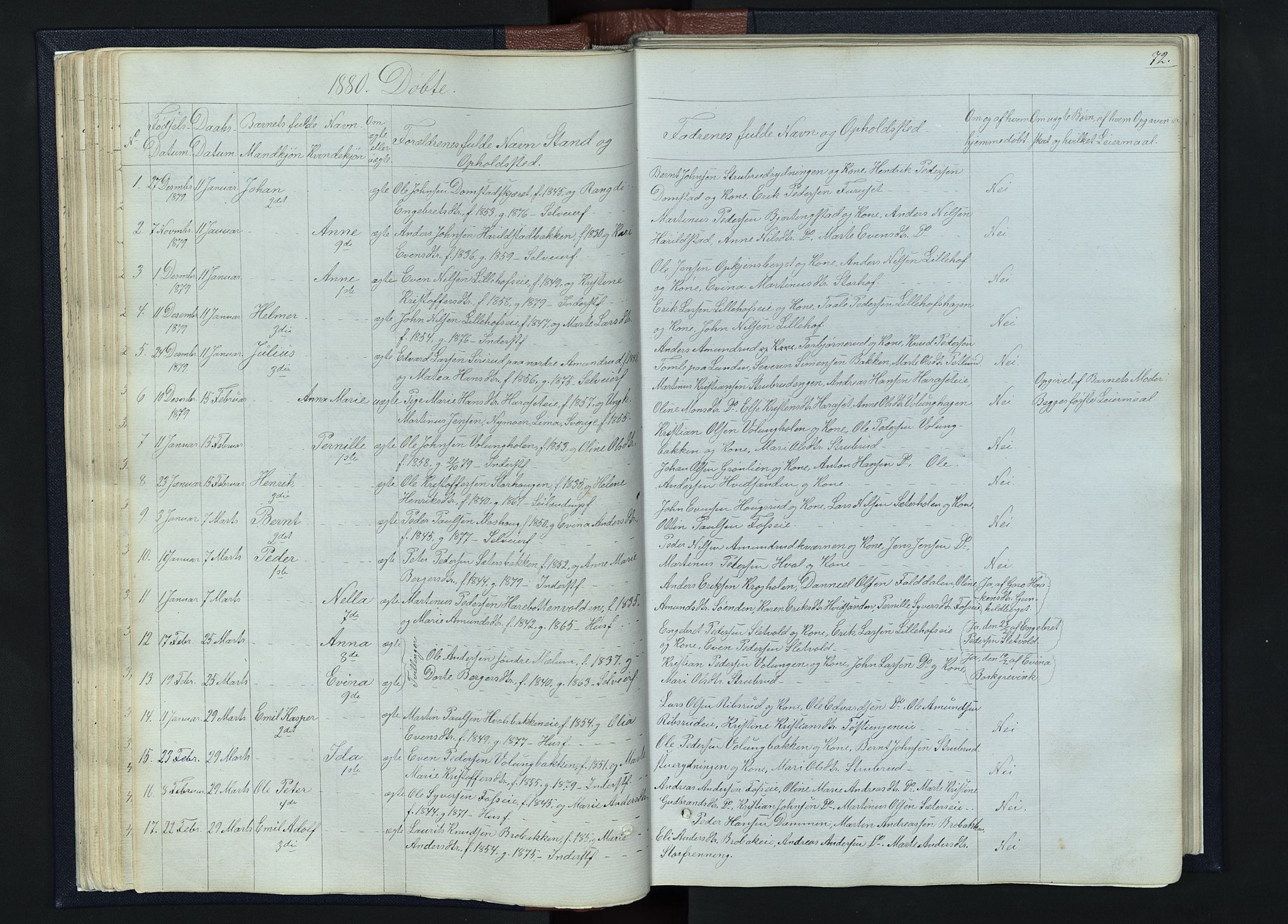 Romedal prestekontor, SAH/PREST-004/L/L0010: Parish register (copy) no. 10, 1860-1895, p. 72