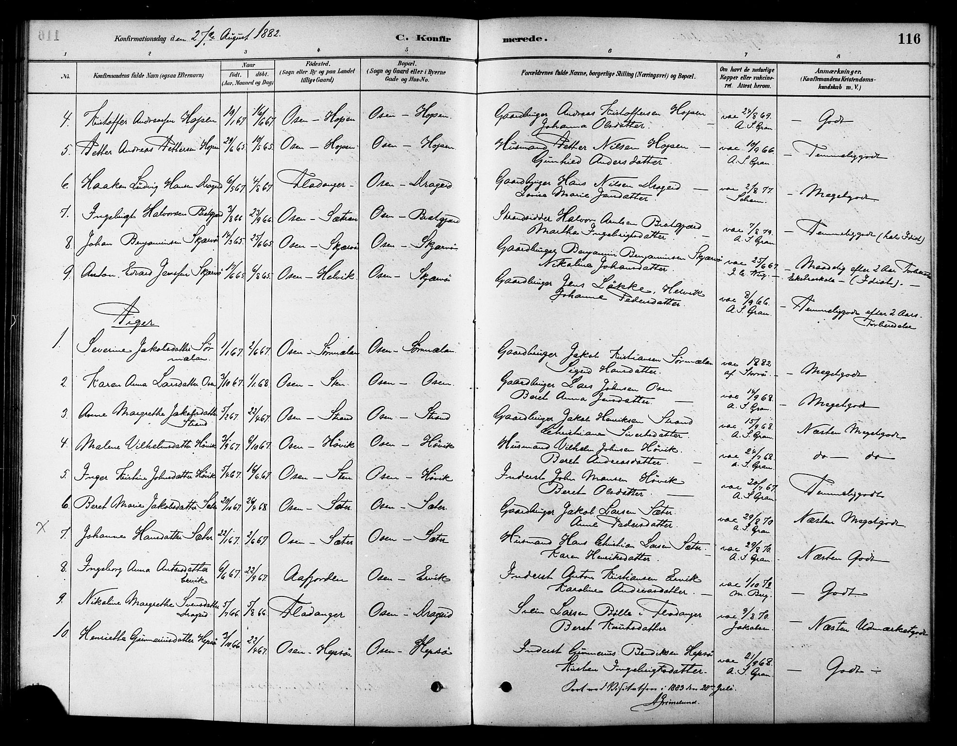 Ministerialprotokoller, klokkerbøker og fødselsregistre - Sør-Trøndelag, SAT/A-1456/658/L0722: Parish register (official) no. 658A01, 1879-1896, p. 116