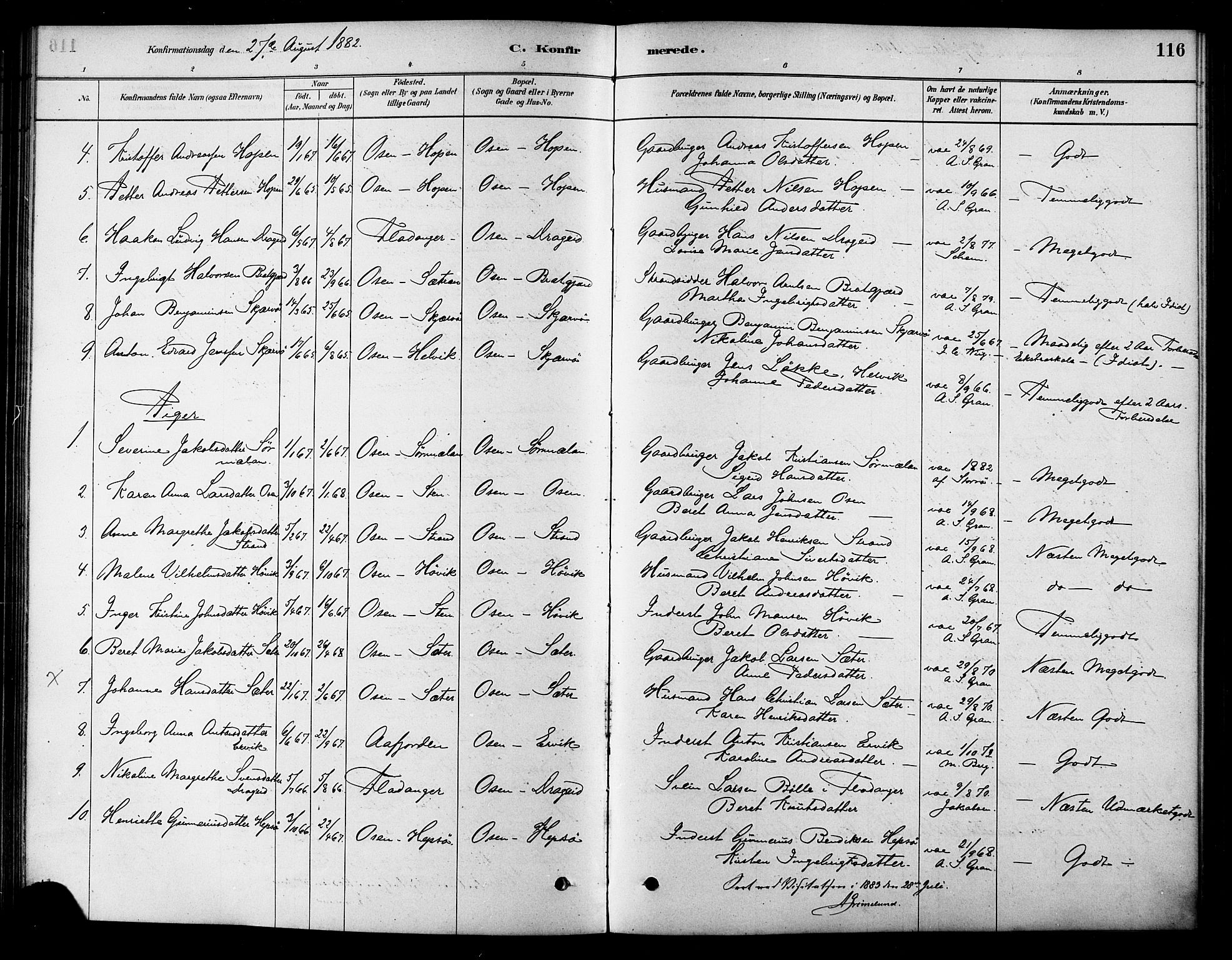 Ministerialprotokoller, klokkerbøker og fødselsregistre - Sør-Trøndelag, AV/SAT-A-1456/658/L0722: Parish register (official) no. 658A01, 1879-1896, p. 116