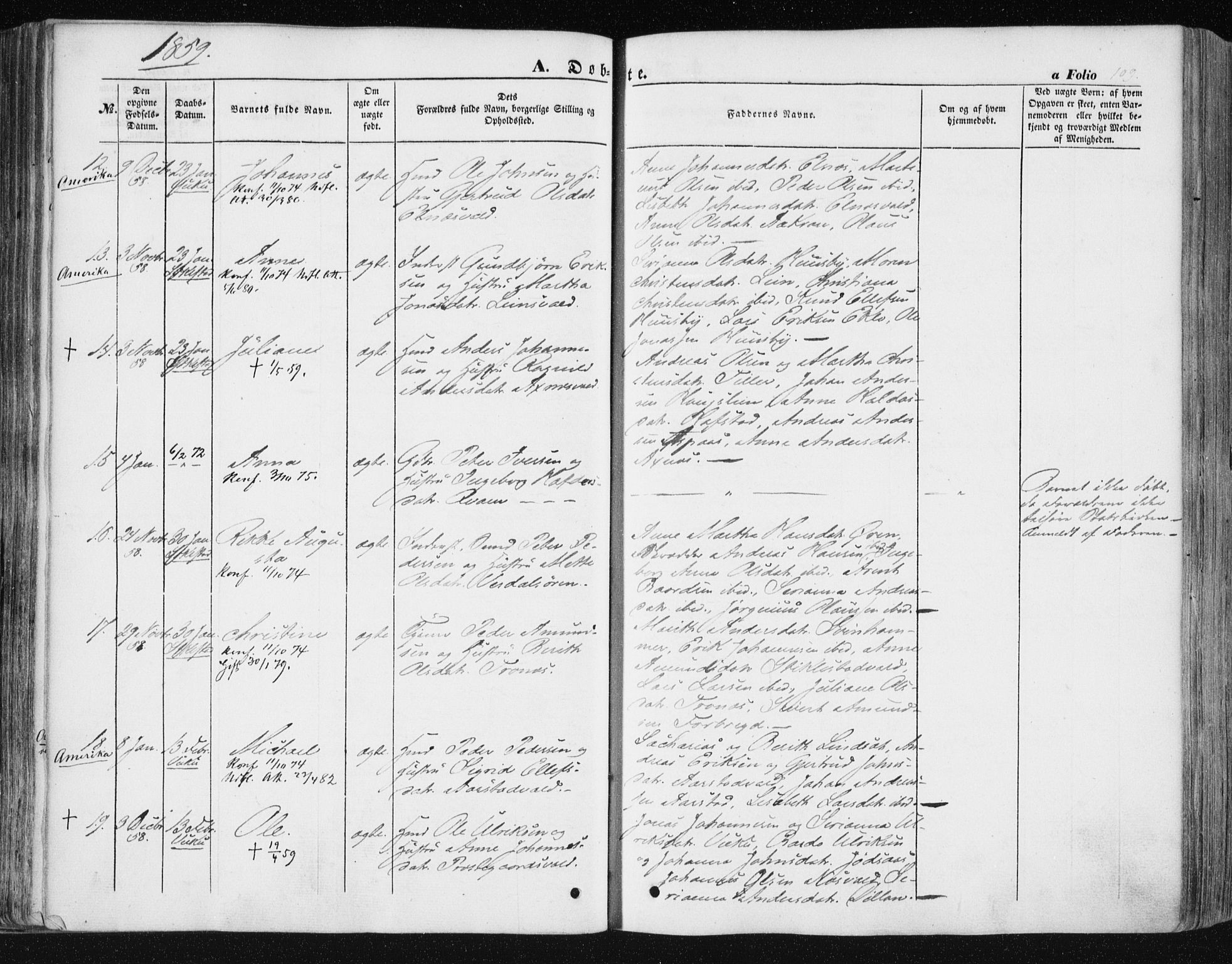 Ministerialprotokoller, klokkerbøker og fødselsregistre - Nord-Trøndelag, AV/SAT-A-1458/723/L0240: Parish register (official) no. 723A09, 1852-1860, p. 109