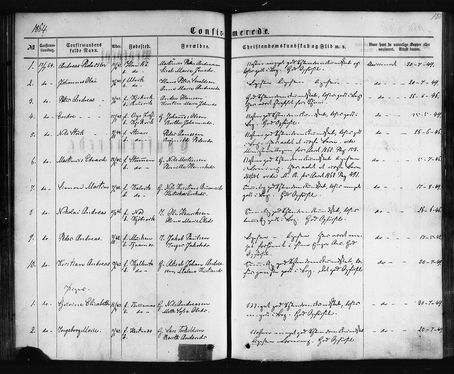 Ministerialprotokoller, klokkerbøker og fødselsregistre - Nordland, SAT/A-1459/861/L0867: Parish register (official) no. 861A02, 1864-1878, p. 150