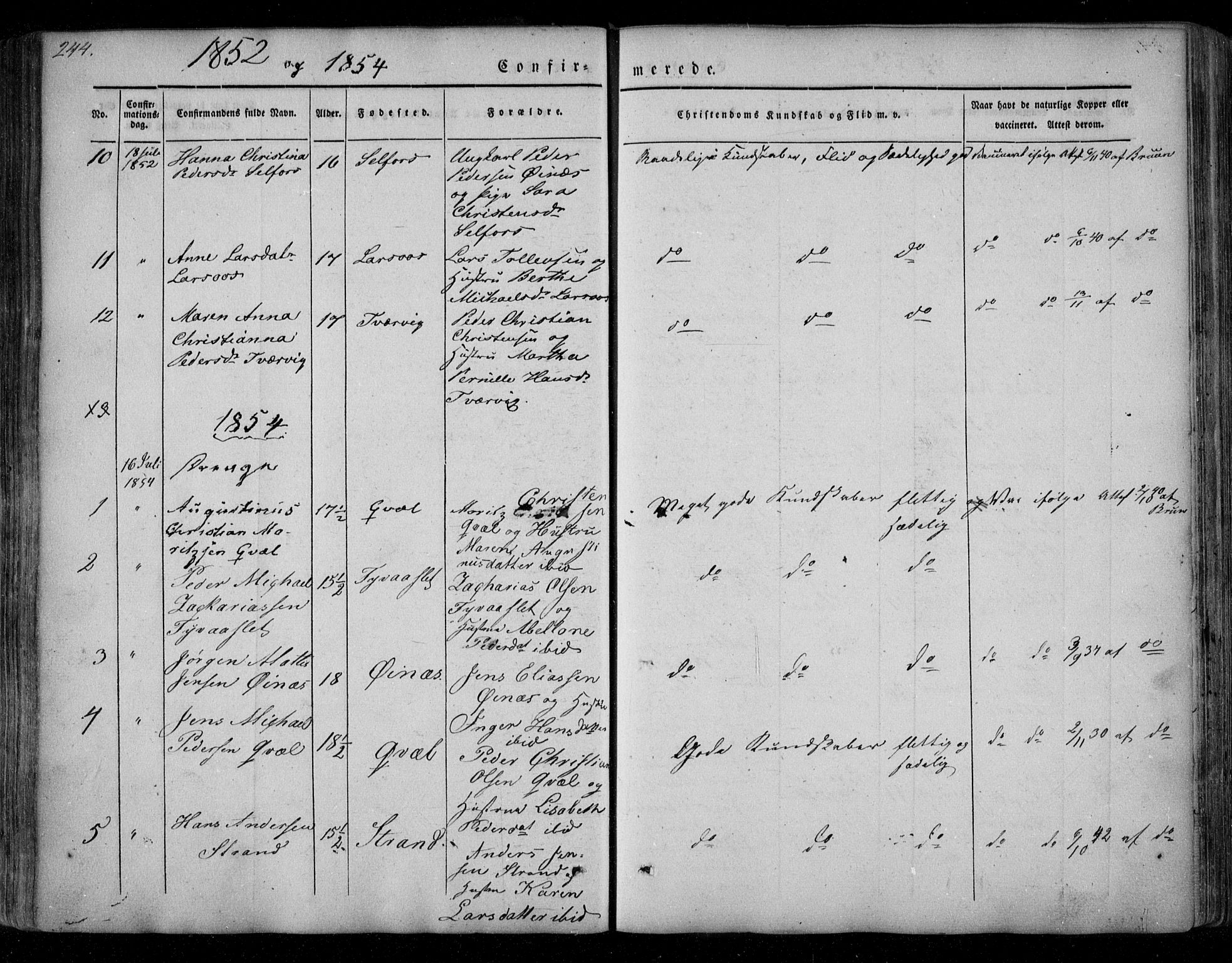 Ministerialprotokoller, klokkerbøker og fødselsregistre - Nordland, AV/SAT-A-1459/846/L0644: Parish register (official) no. 846A02, 1837-1872, p. 244