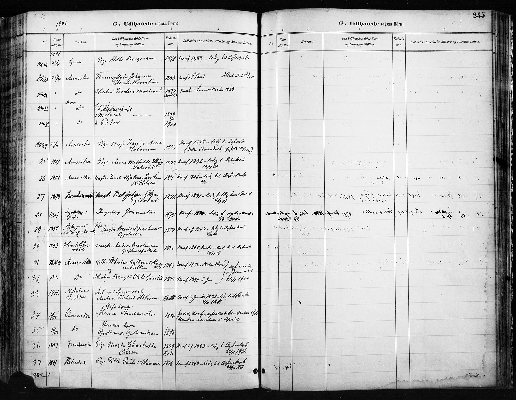 Jevnaker prestekontor, SAH/PREST-116/H/Ha/Haa/L0009: Parish register (official) no. 9, 1891-1901, p. 245