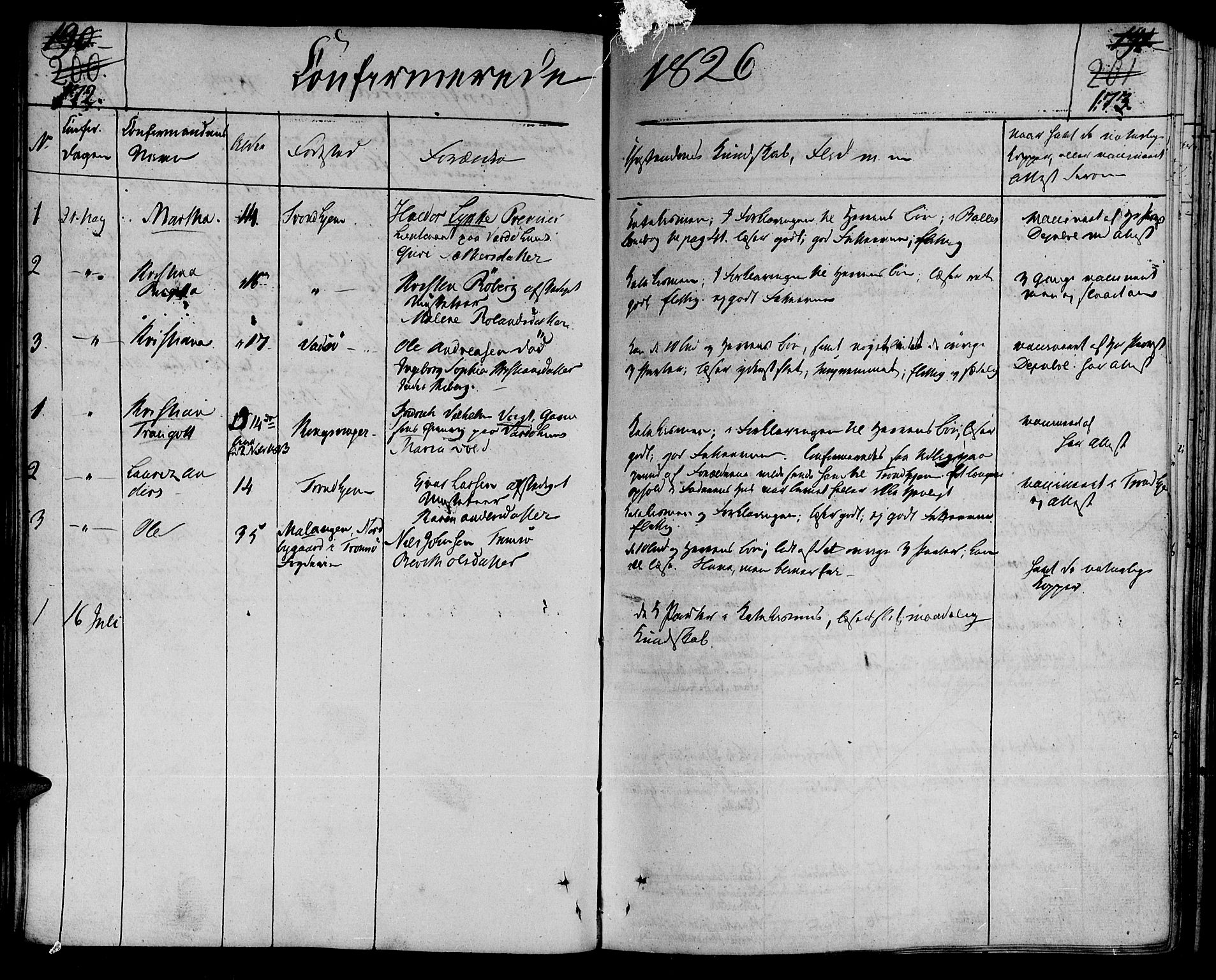 Vardø sokneprestkontor, SATØ/S-1332/H/Ha/L0002kirke: Parish register (official) no. 2, 1805-1842, p. 172-173