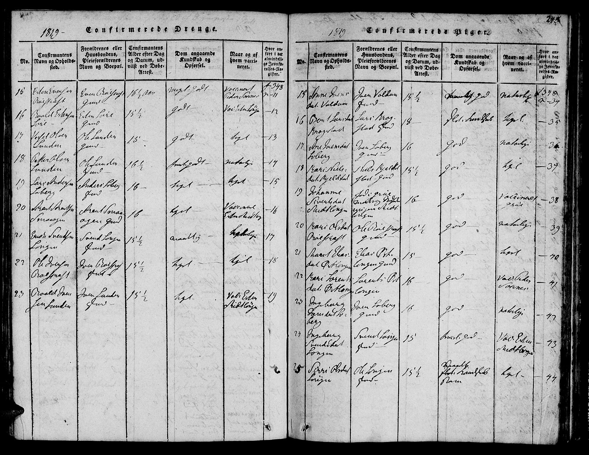 Ministerialprotokoller, klokkerbøker og fødselsregistre - Sør-Trøndelag, SAT/A-1456/692/L1102: Parish register (official) no. 692A02, 1816-1842, p. 245