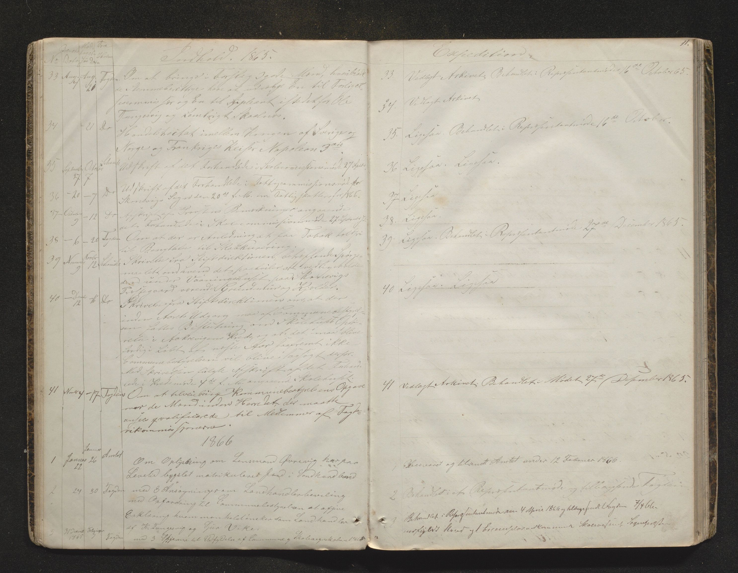 Skånevik kommune. Formannskapet, IKAH/1212-021/C/Ca/L0001: Postjournal for formannskapet, 1861-1890