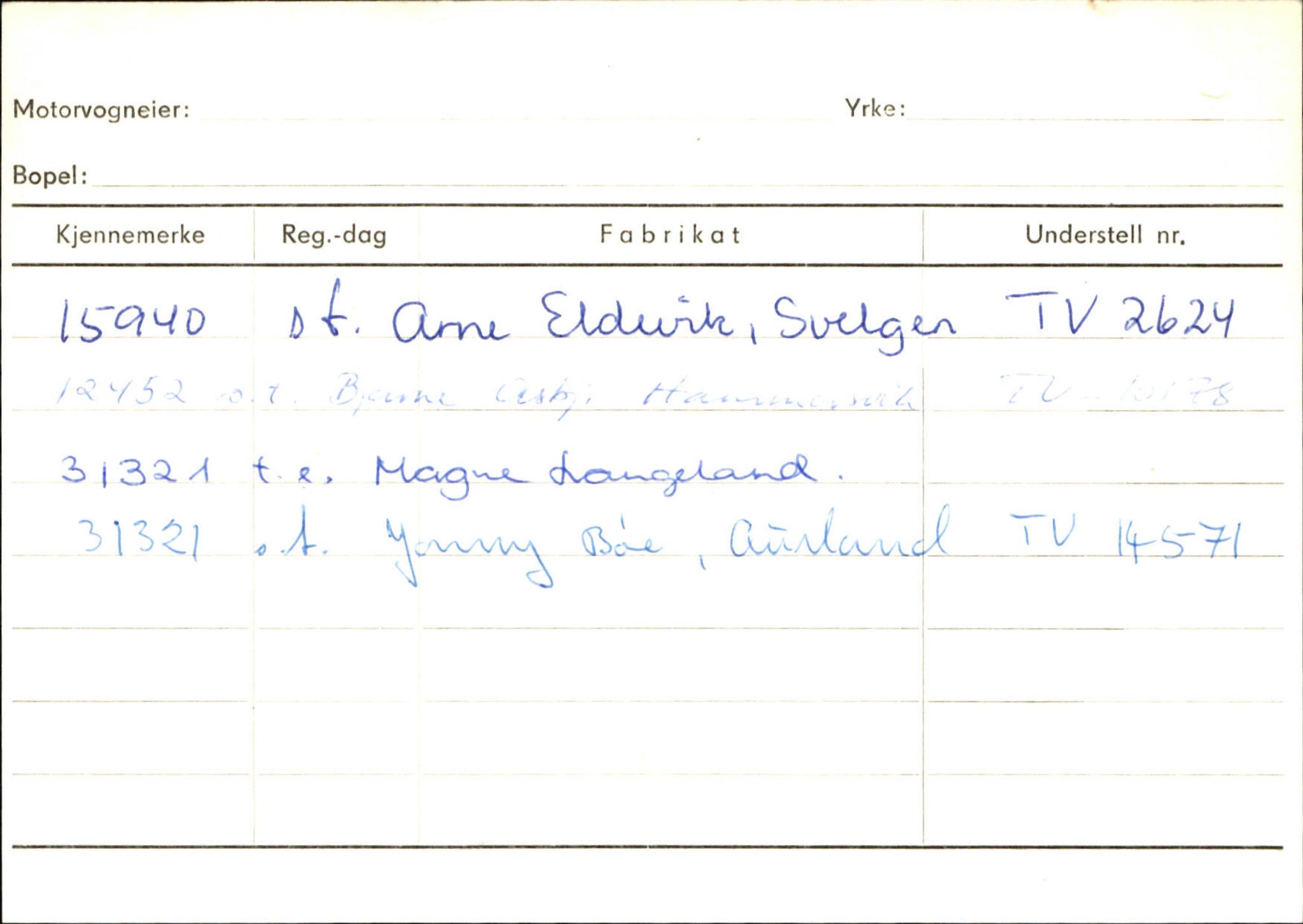 Statens vegvesen, Sogn og Fjordane vegkontor, AV/SAB-A-5301/4/F/L0132: Eigarregister Askvoll A-Å. Balestrand A-Å, 1945-1975, p. 797