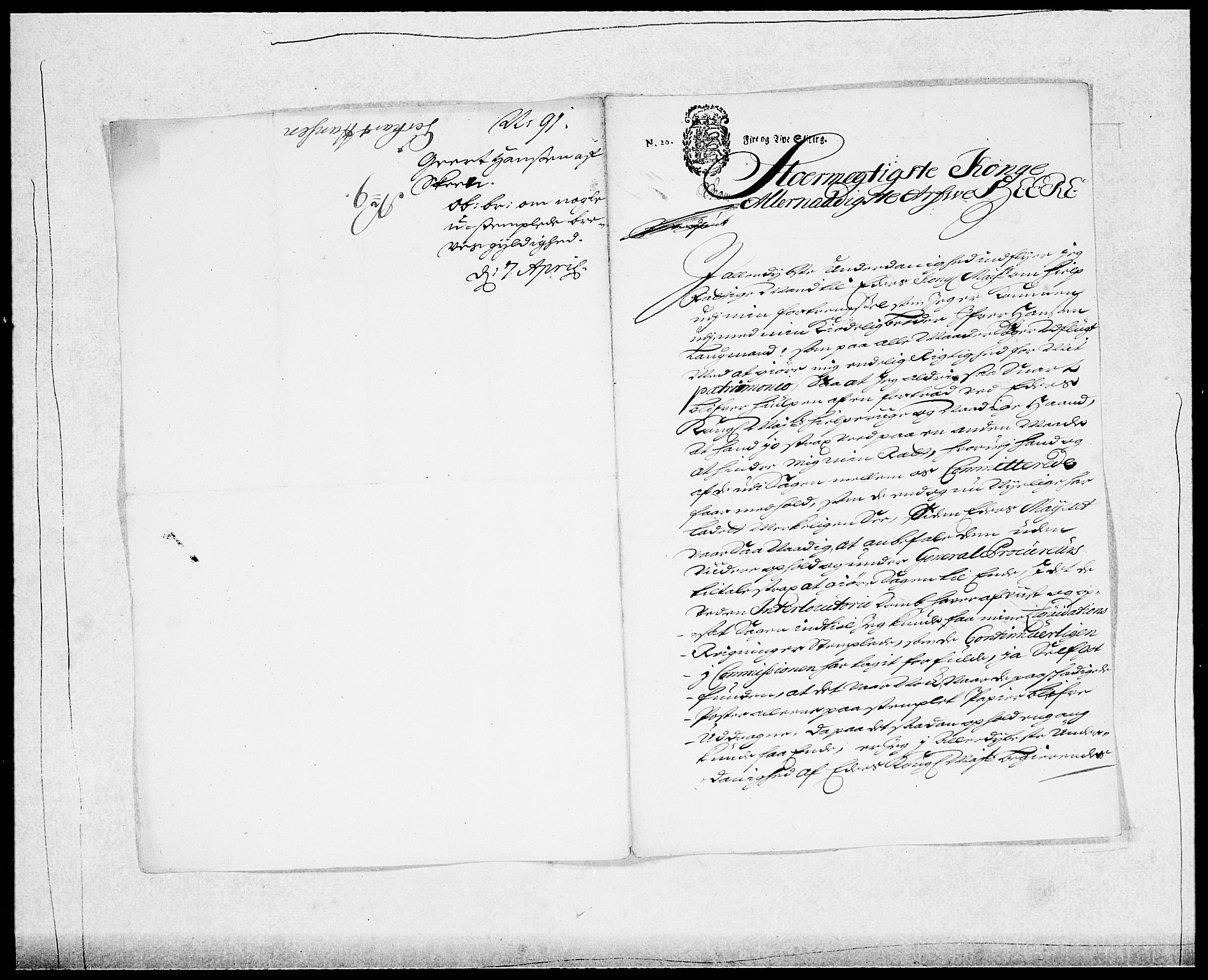 Danske Kanselli 1572-1799, AV/RA-EA-3023/F/Fc/Fcc/Fcca/L0044: Norske innlegg 1572-1799, 1690-1691, p. 126