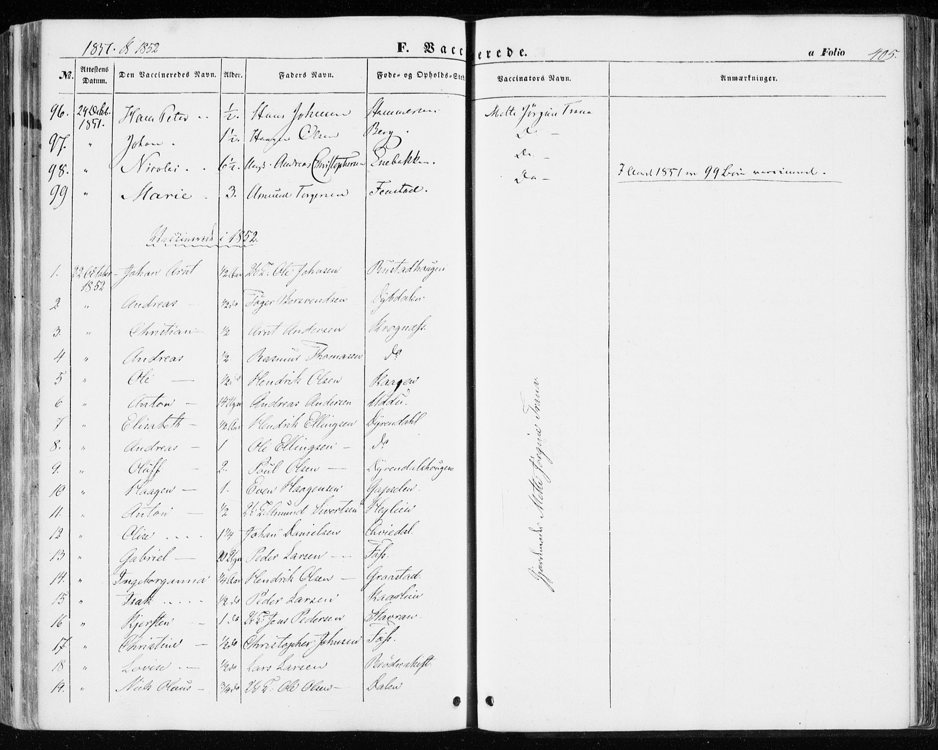 Ministerialprotokoller, klokkerbøker og fødselsregistre - Sør-Trøndelag, SAT/A-1456/646/L0611: Parish register (official) no. 646A09, 1848-1857, p. 405
