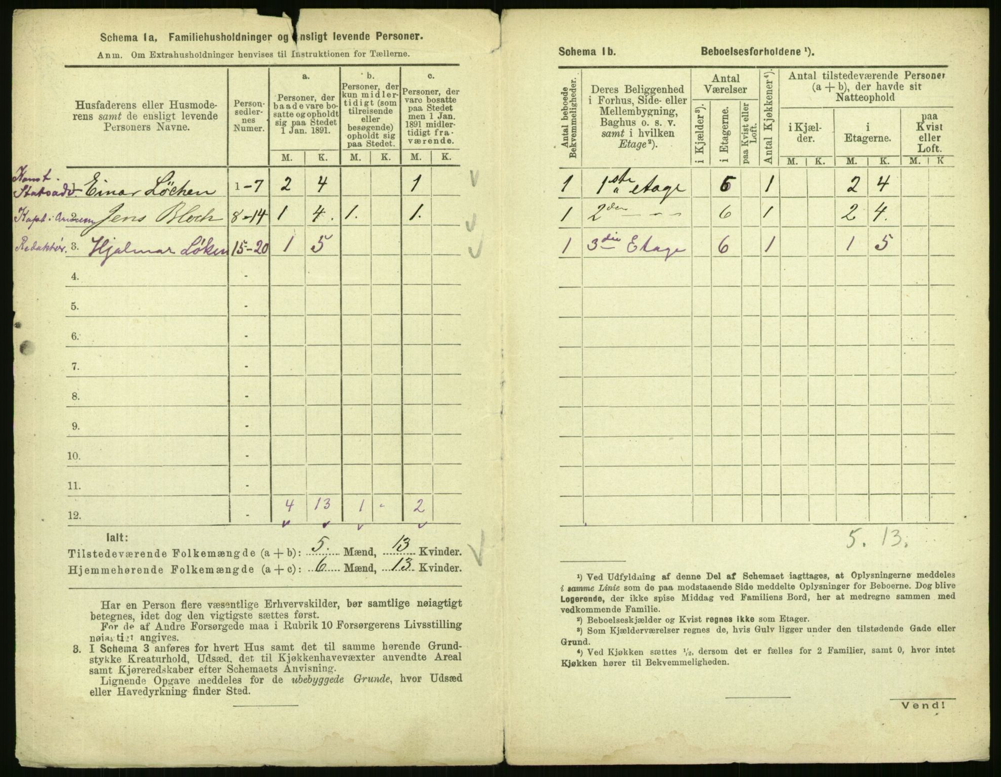 RA, 1891 census for 0301 Kristiania, 1891, p. 29954