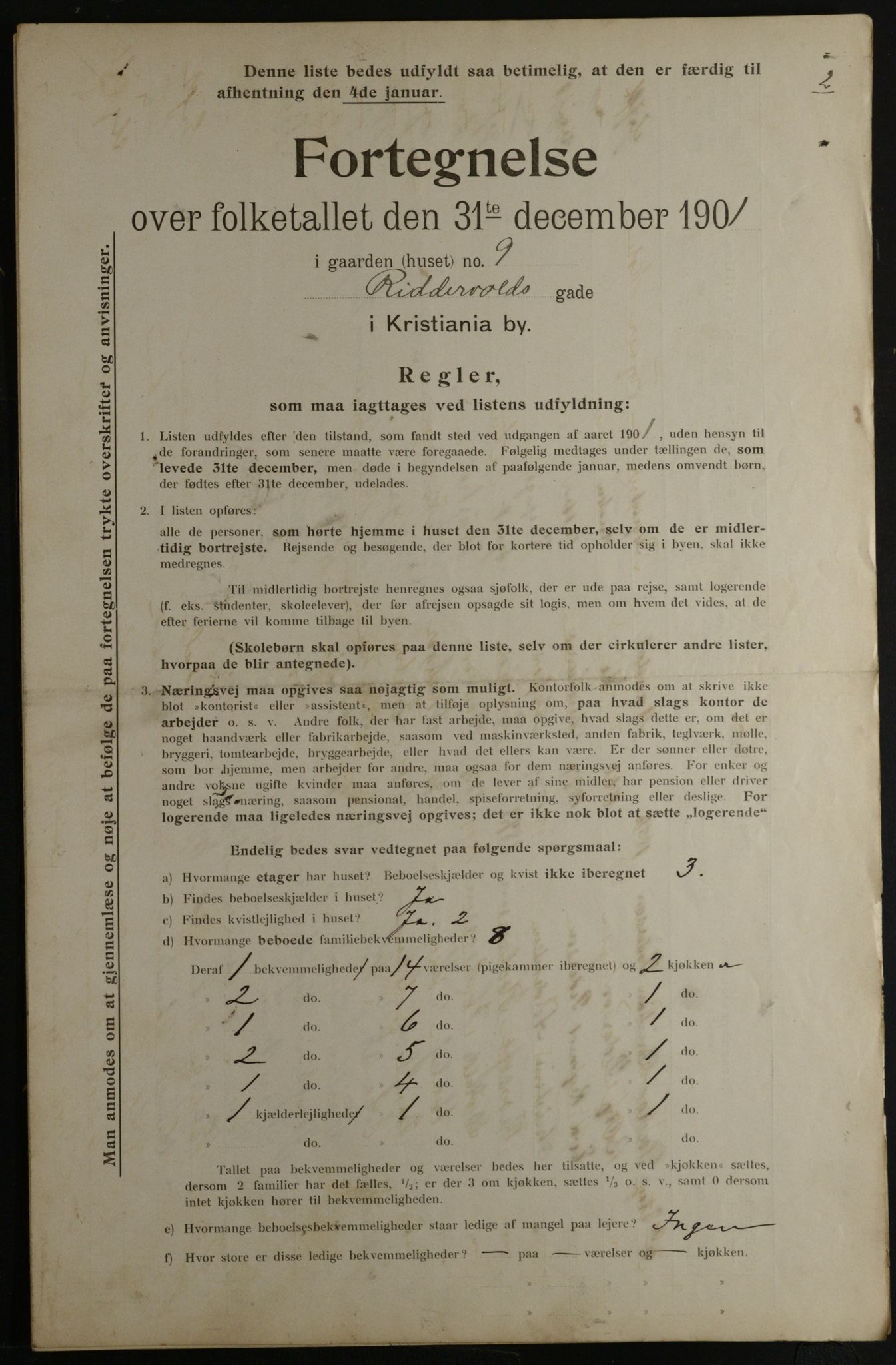 OBA, Municipal Census 1901 for Kristiania, 1901, p. 12754