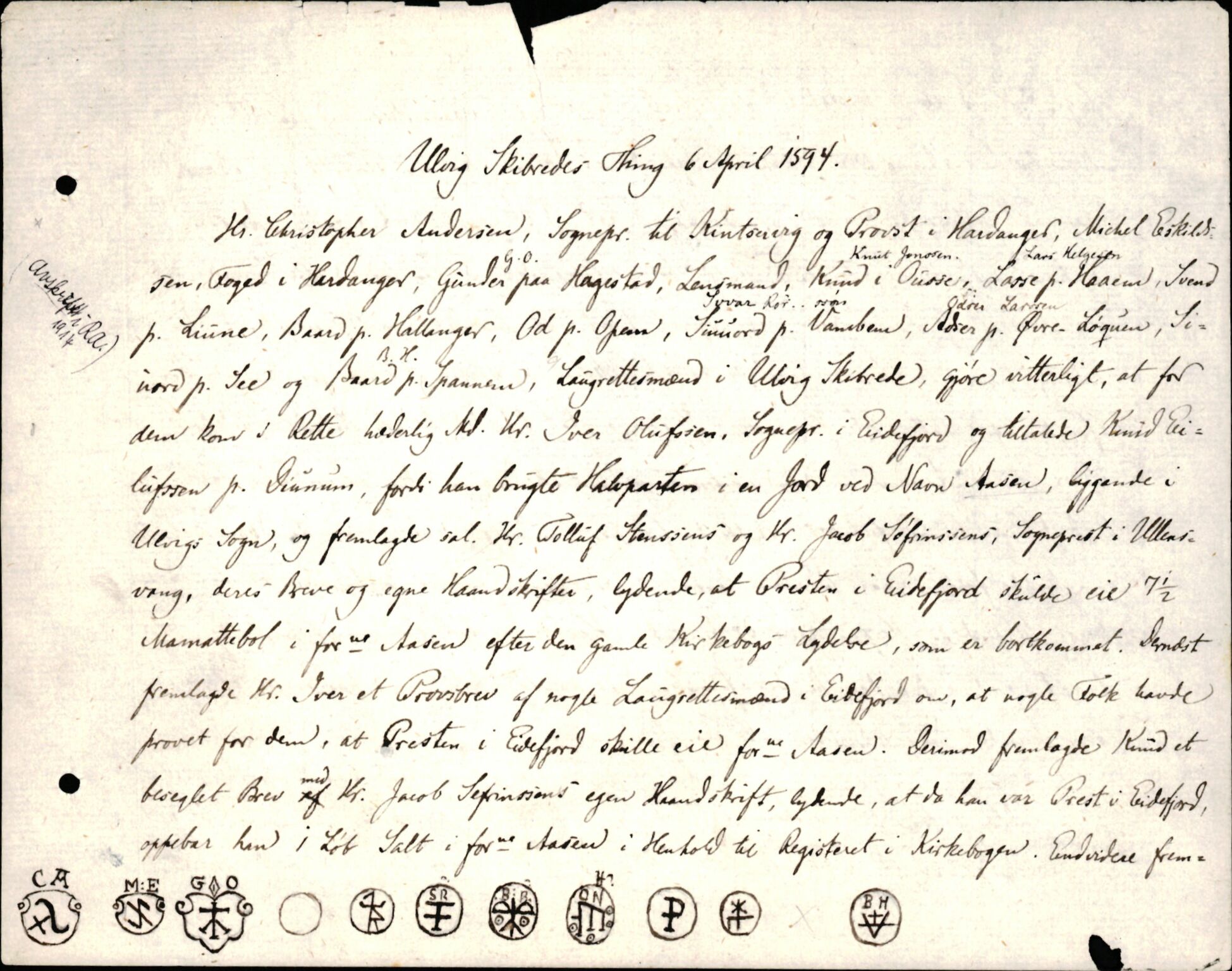 Riksarkivets diplomsamling, AV/RA-EA-5965/F35/F35d/L0002: Innlånte diplomer, seddelregister, 1592-1620, p. 69