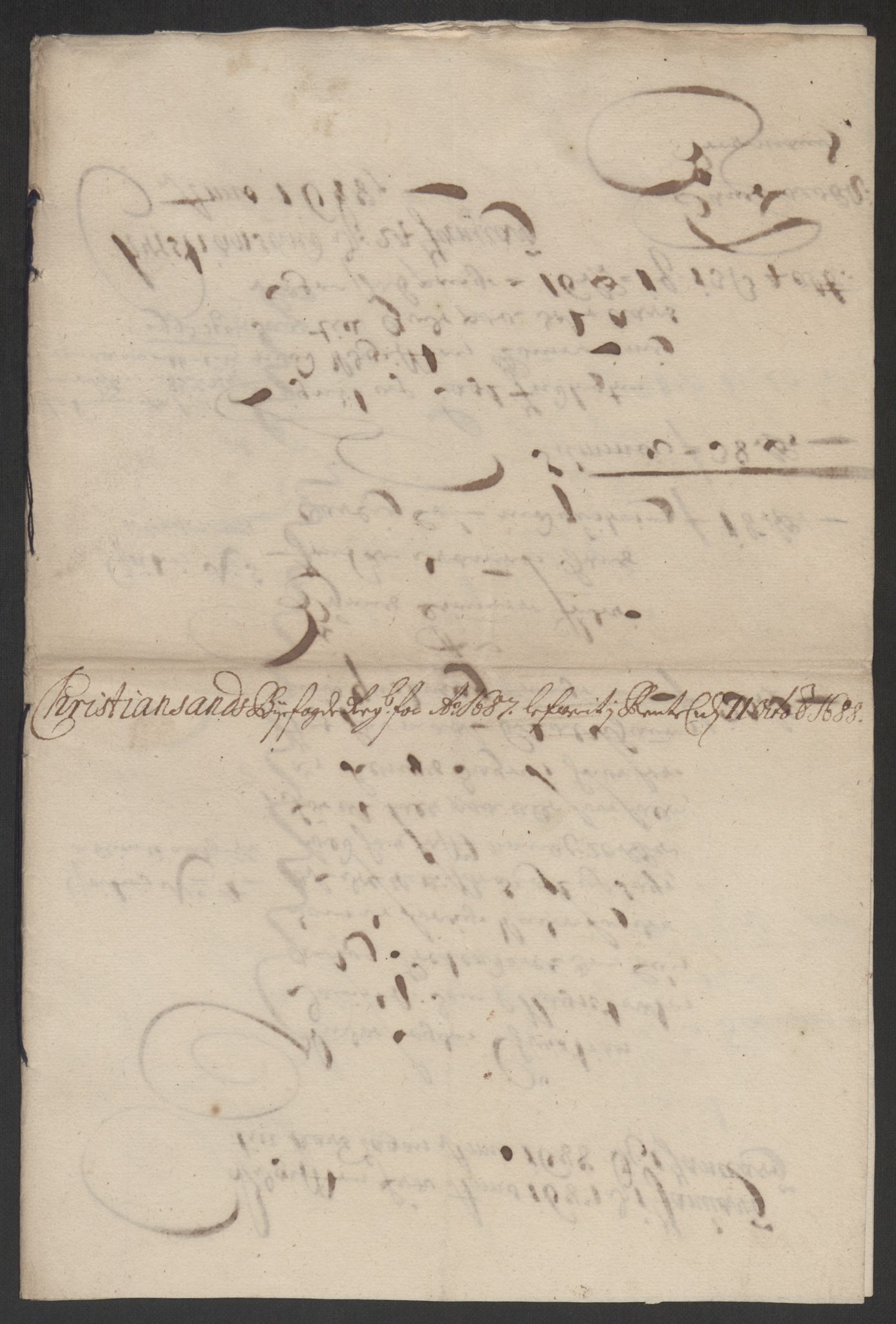 Rentekammeret inntil 1814, Reviderte regnskaper, Byregnskaper, AV/RA-EA-4066/R/Rm/L0285: [M18] Sikt og sakefall, 1681-1718, p. 85