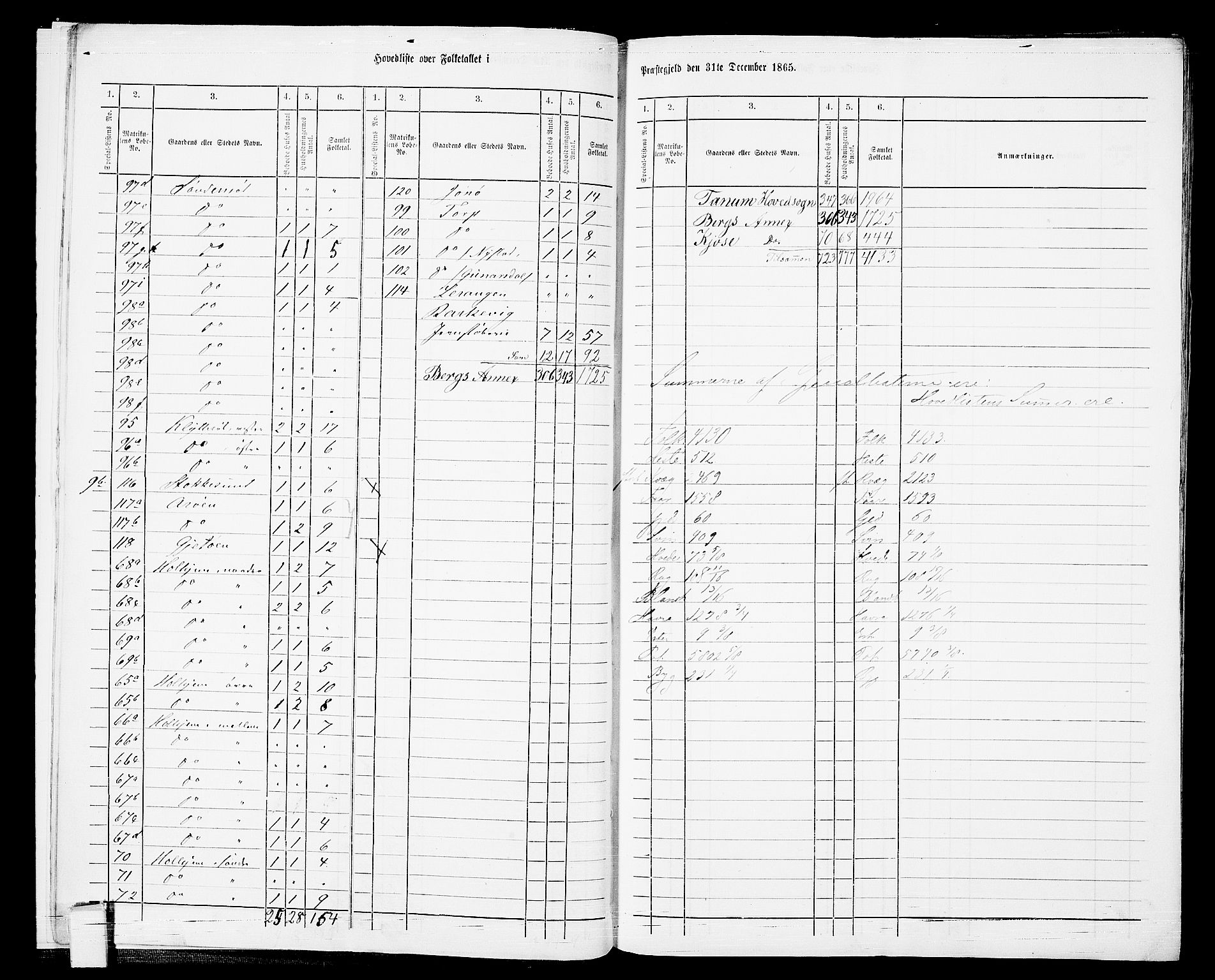 RA, 1865 census for Brunlanes, 1865, p. 13