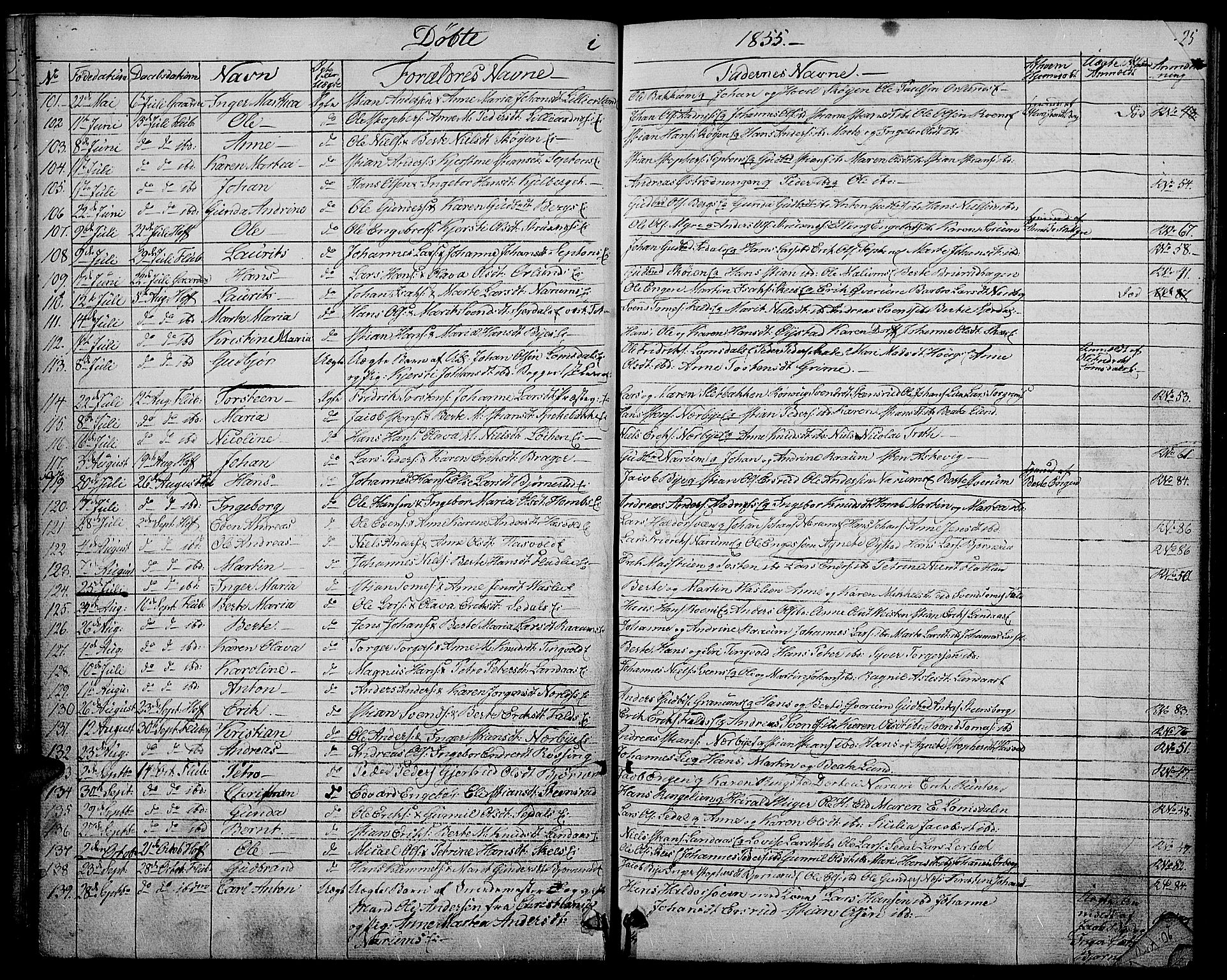 Søndre Land prestekontor, AV/SAH-PREST-122/L/L0001: Parish register (copy) no. 1, 1849-1883, p. 24