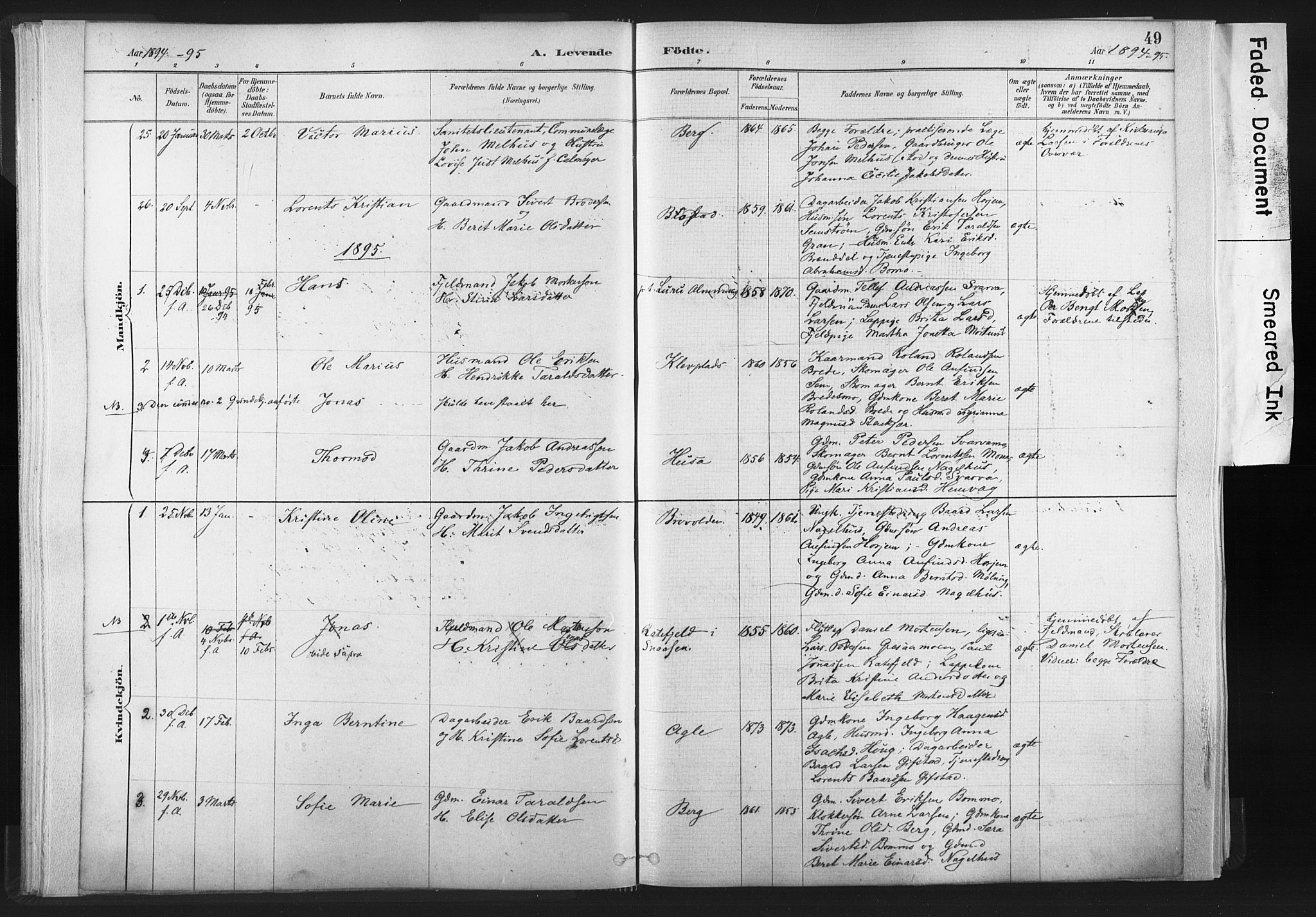 Ministerialprotokoller, klokkerbøker og fødselsregistre - Nord-Trøndelag, AV/SAT-A-1458/749/L0474: Parish register (official) no. 749A08, 1887-1903, p. 49