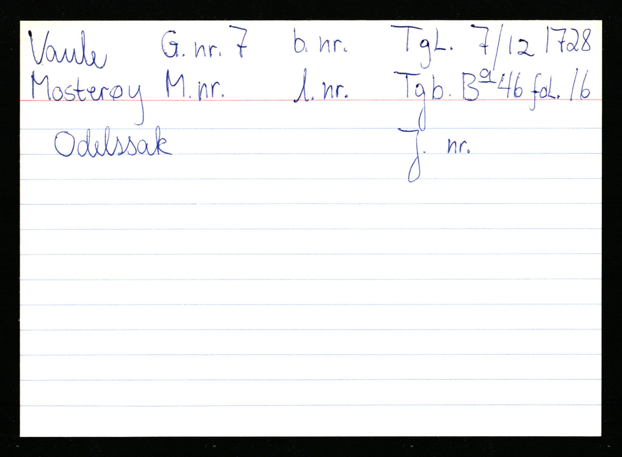 Statsarkivet i Stavanger, AV/SAST-A-101971/03/Y/Ym/L0065: Åstedskort sortert etter gårdsnavn: Vatland - Vervig, 1600-1950, p. 199
