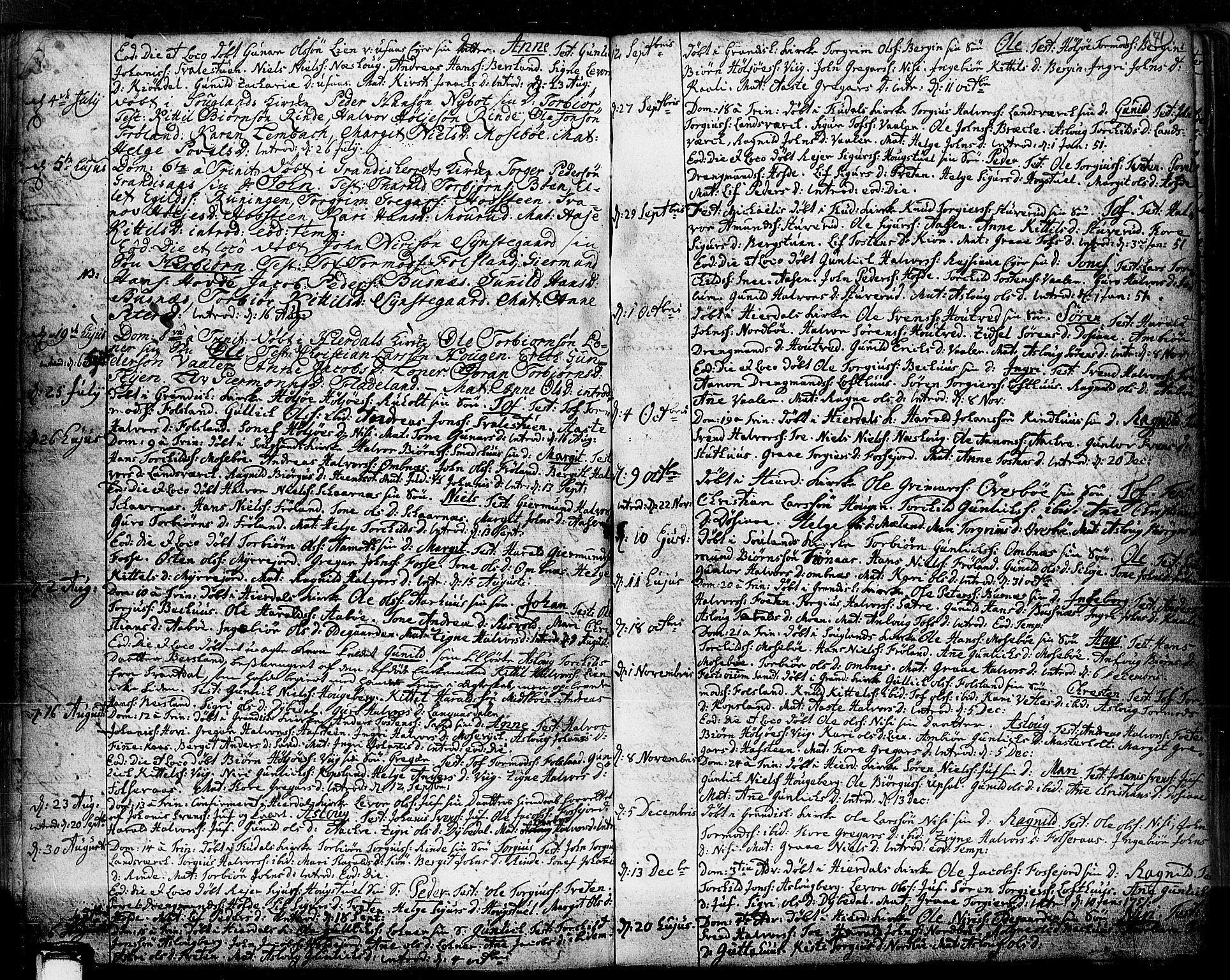Hjartdal kirkebøker, SAKO/A-270/F/Fa/L0003: Parish register (official) no. I 3, 1727-1775, p. 71