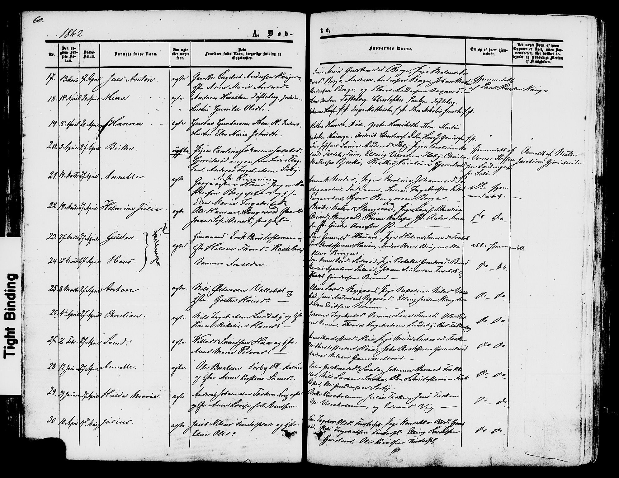 Råde prestekontor kirkebøker, AV/SAO-A-2009/F/Fa/L0006: Parish register (official) no. 6, 1854-1877, p. 60