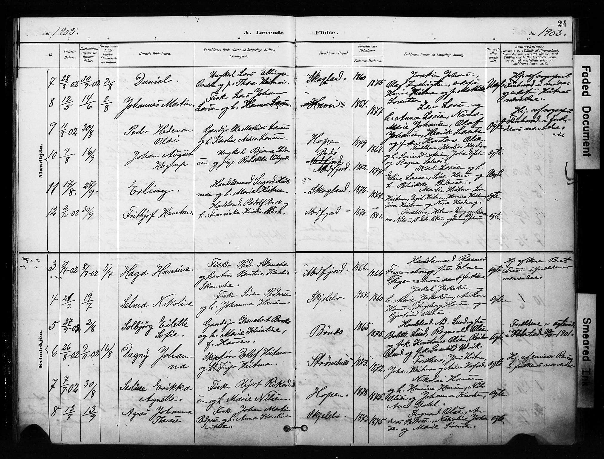 Berg sokneprestkontor, SATØ/S-1318/G/Ga/Gaa/L0005kirke: Parish register (official) no. 5, 1894-1905, p. 24