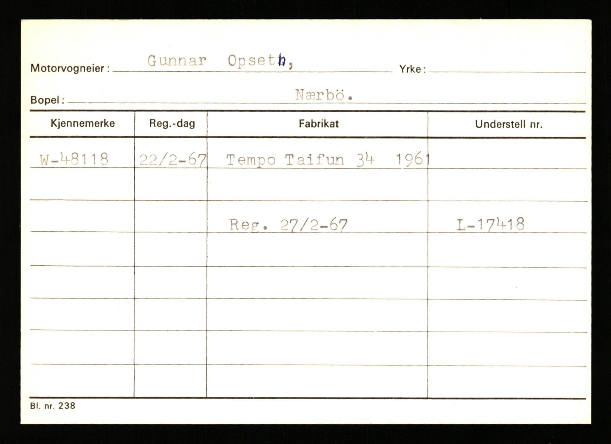 Stavanger trafikkstasjon, SAST/A-101942/0/G/L0006: Registreringsnummer: 34250 - 49007, 1930-1971, p. 3282