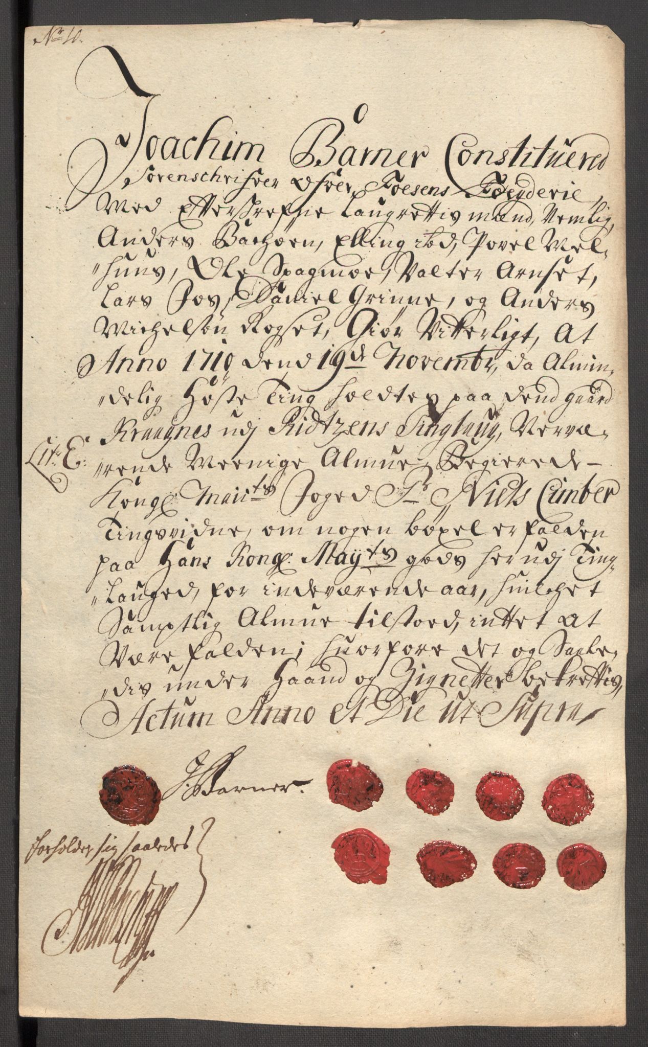 Rentekammeret inntil 1814, Reviderte regnskaper, Fogderegnskap, RA/EA-4092/R57/L3859: Fogderegnskap Fosen, 1710, p. 107