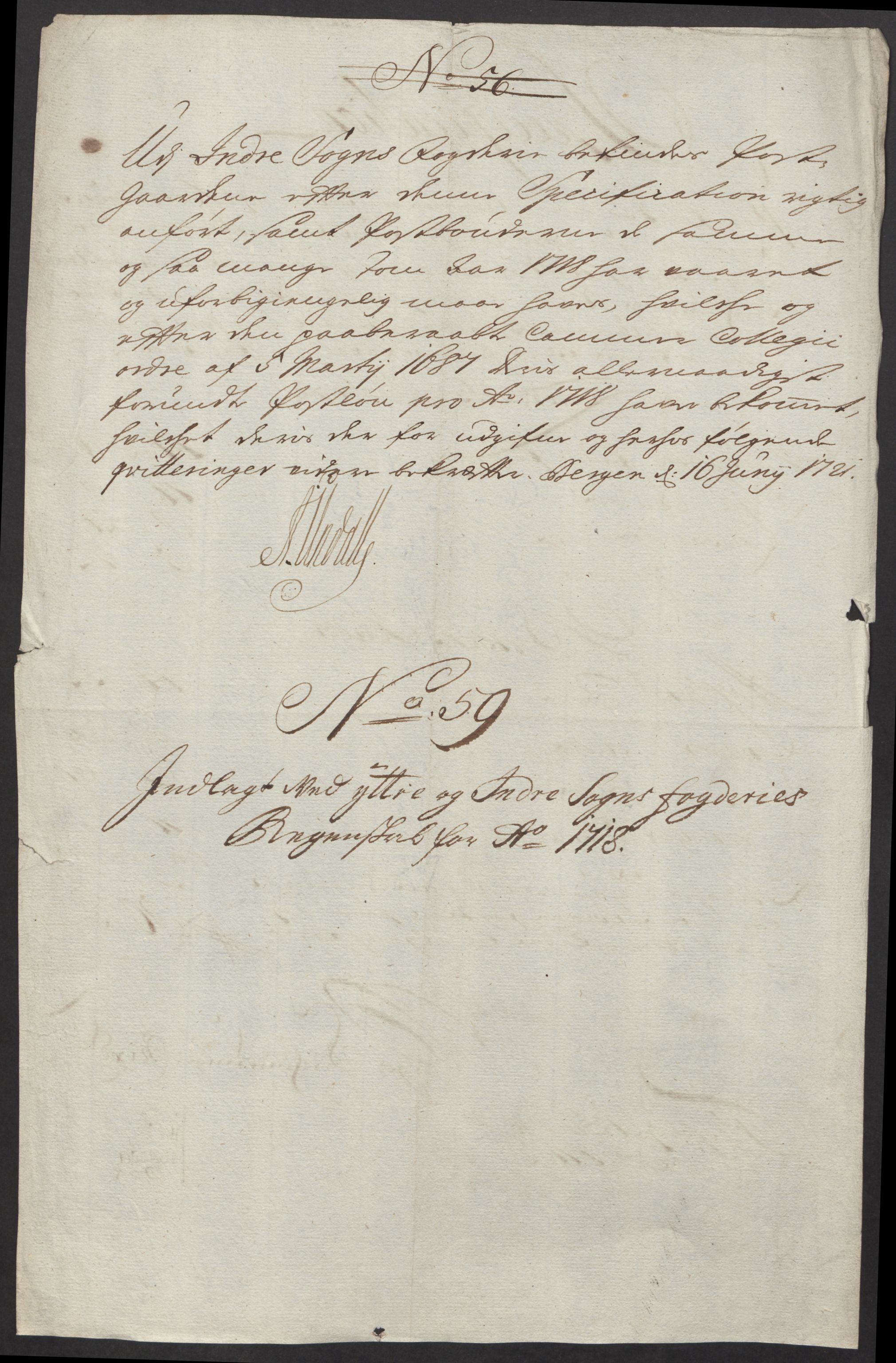 Rentekammeret inntil 1814, Reviderte regnskaper, Fogderegnskap, AV/RA-EA-4092/R52/L3321: Fogderegnskap Sogn, 1717-1718, p. 803