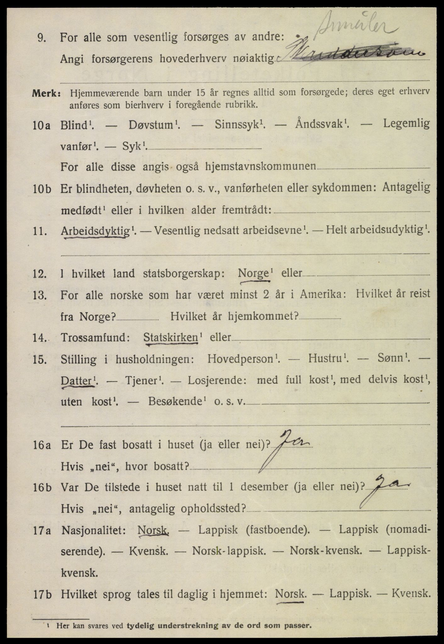 SAT, 1920 census for Nærøy, 1920, p. 4294