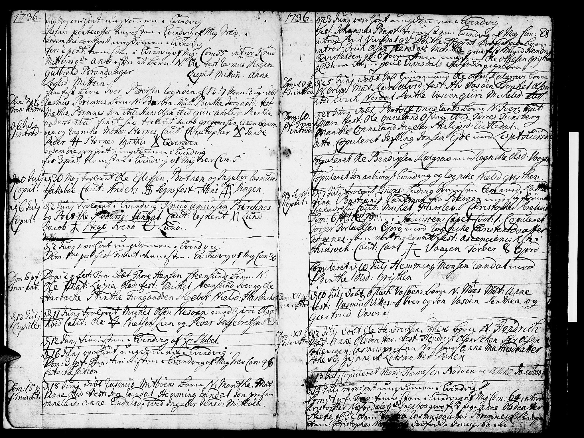 Gulen sokneprestembete, SAB/A-80201/H/Haa/Haaa/L0011: Parish register (official) no. A 11, 1736-1749, p. 5