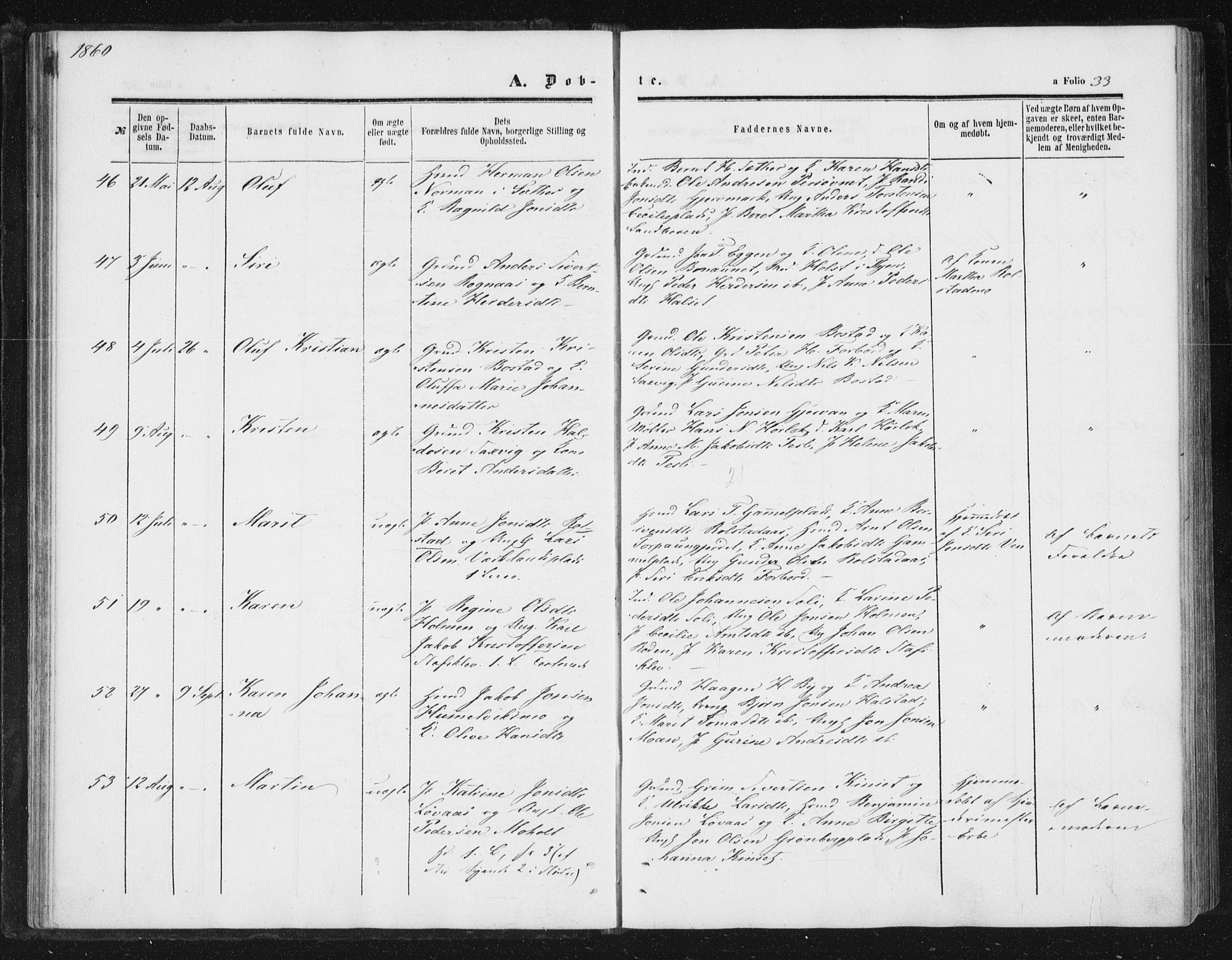 Ministerialprotokoller, klokkerbøker og fødselsregistre - Sør-Trøndelag, AV/SAT-A-1456/616/L0408: Parish register (official) no. 616A05, 1857-1865, p. 33