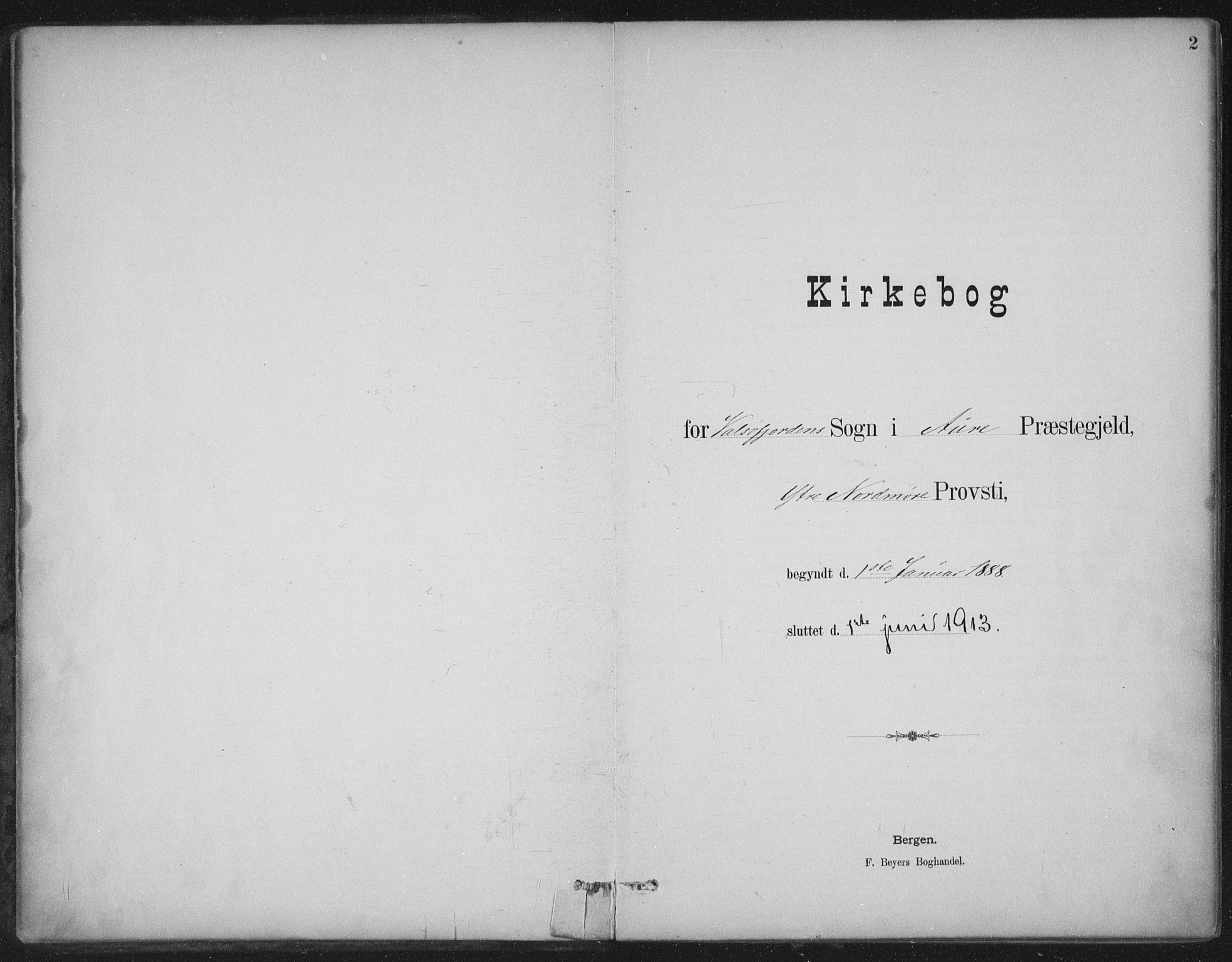 Ministerialprotokoller, klokkerbøker og fødselsregistre - Møre og Romsdal, AV/SAT-A-1454/580/L0925: Parish register (official) no. 580A02, 1888-1913, p. 2