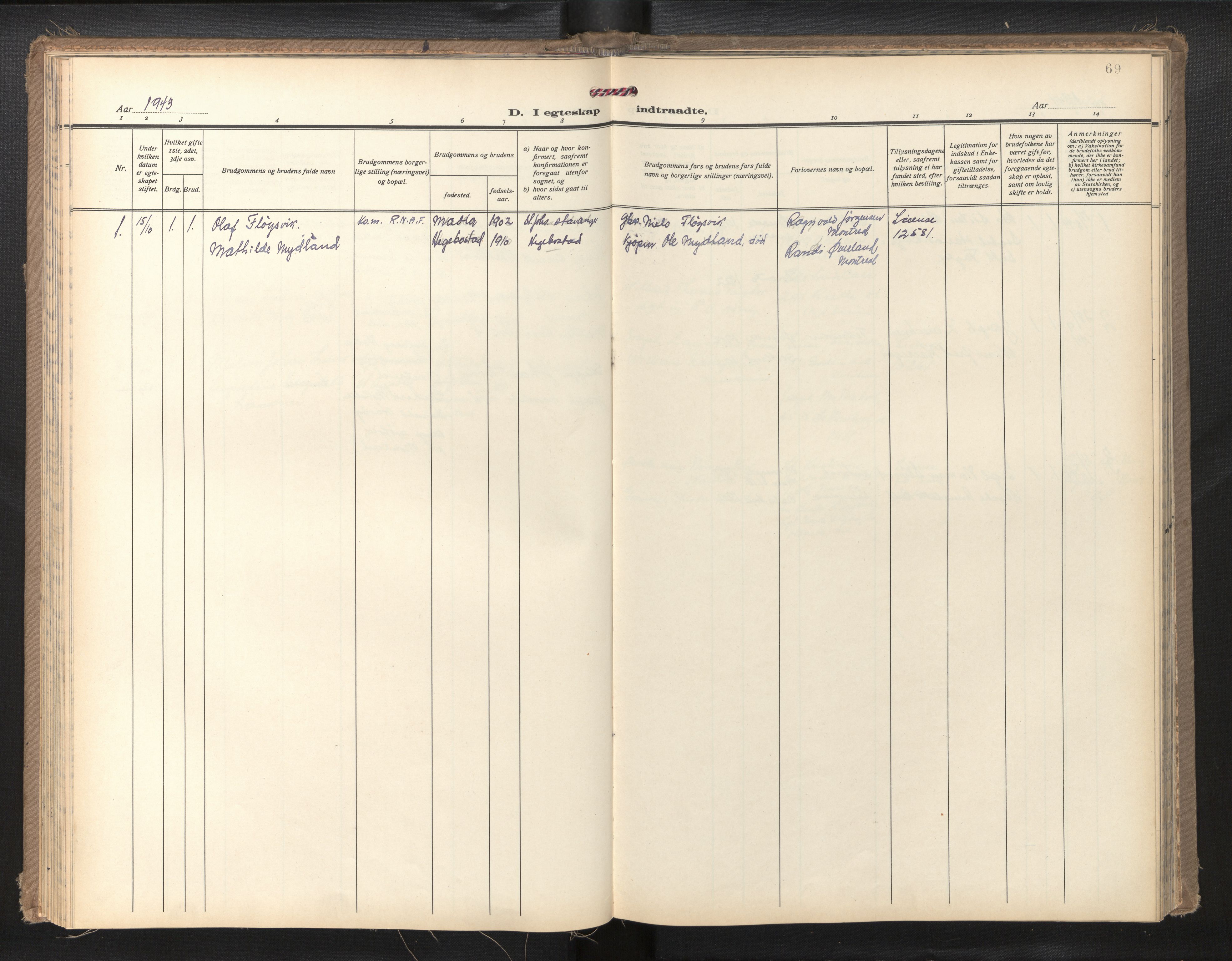 Den norske sjømannsmisjon i utlandet/Montreal-Halifax, SAB/SAB/PA-0116/H/Ha/L0001: Parish register (official) no. A 1, 1929-1960, p. 68b-69a