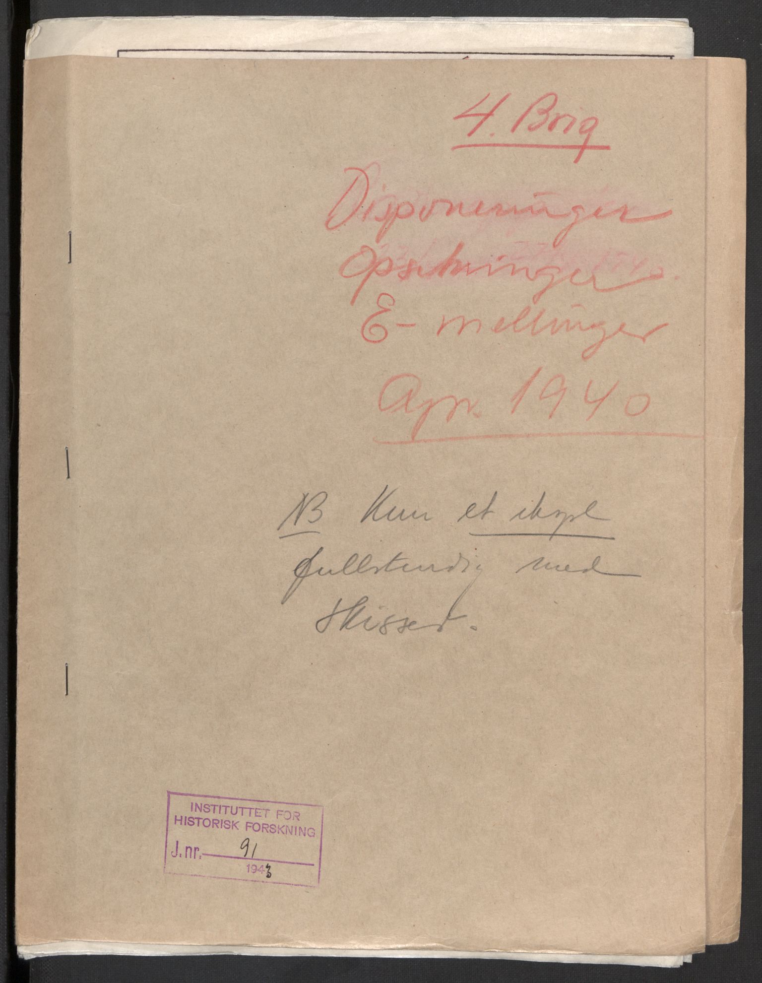 Forsvaret, Forsvarets krigshistoriske avdeling, AV/RA-RAFA-2017/Y/Yb/L0104: II-C-11-430  -  4. Divisjon., 1940, p. 20