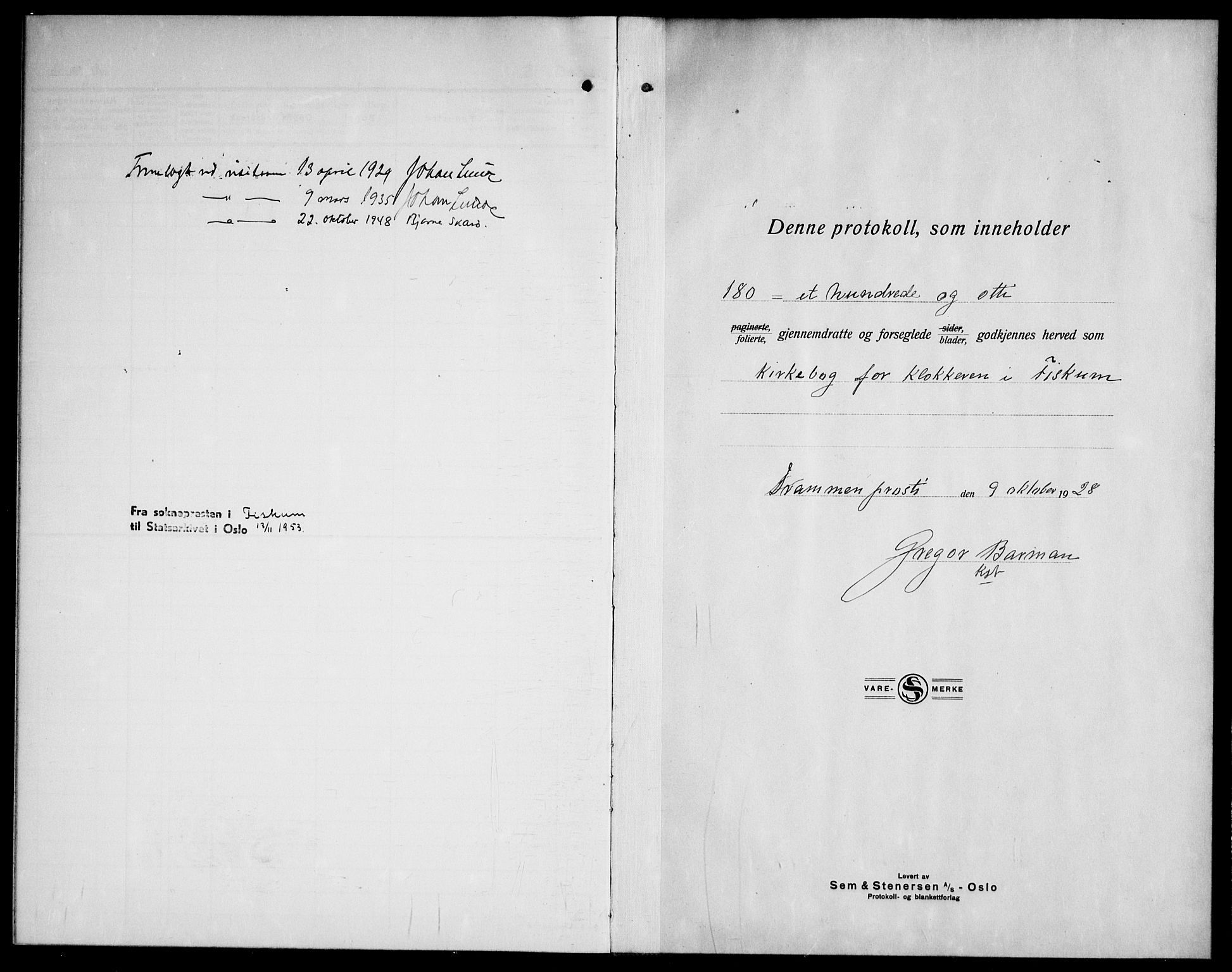 Fiskum kirkebøker, SAKO/A-15/G/Ga/L0007: Parish register (copy) no. 7, 1928-1945
