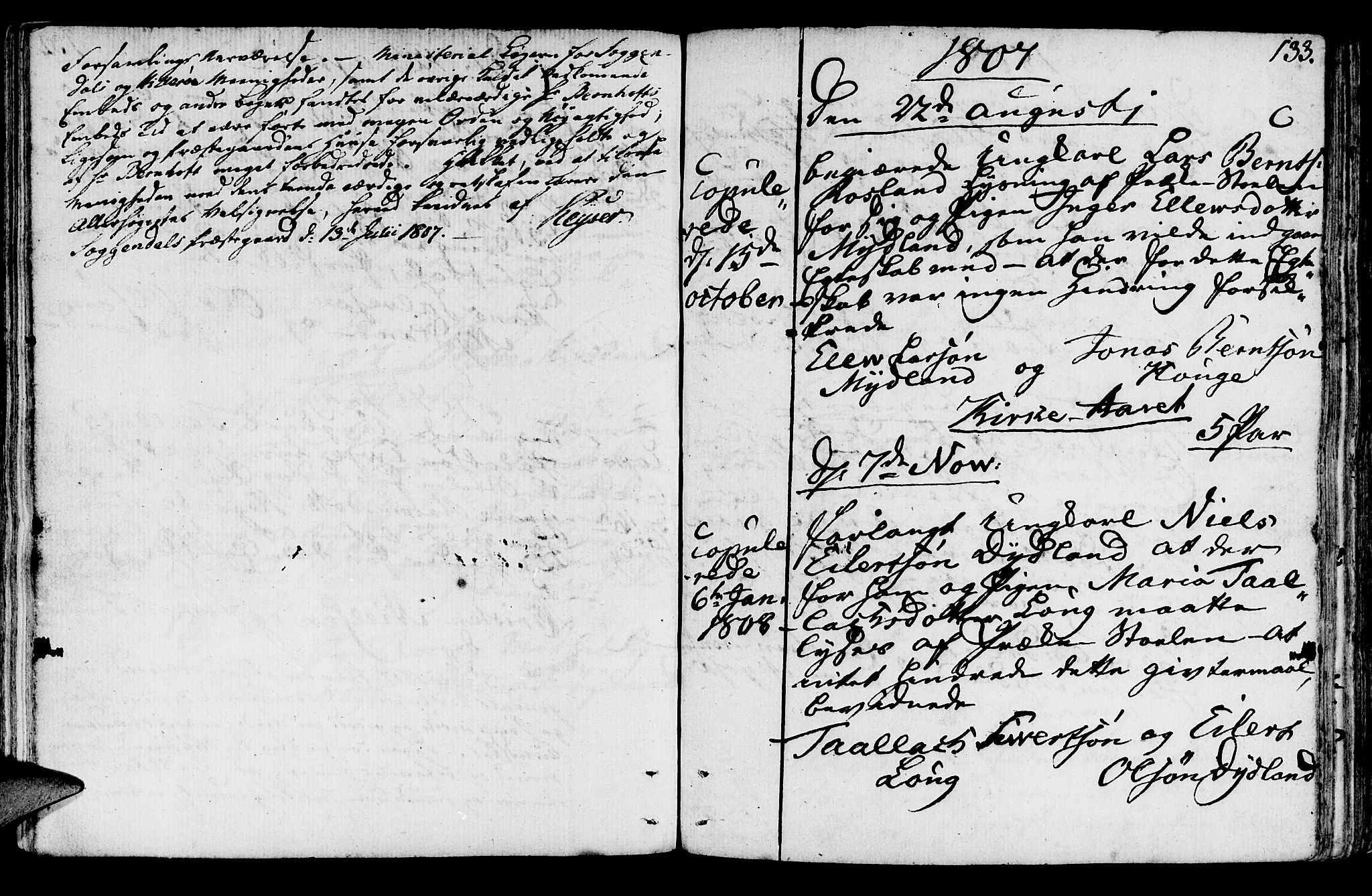 Sokndal sokneprestkontor, SAST/A-101808: Parish register (official) no. A 5, 1806-1826, p. 133