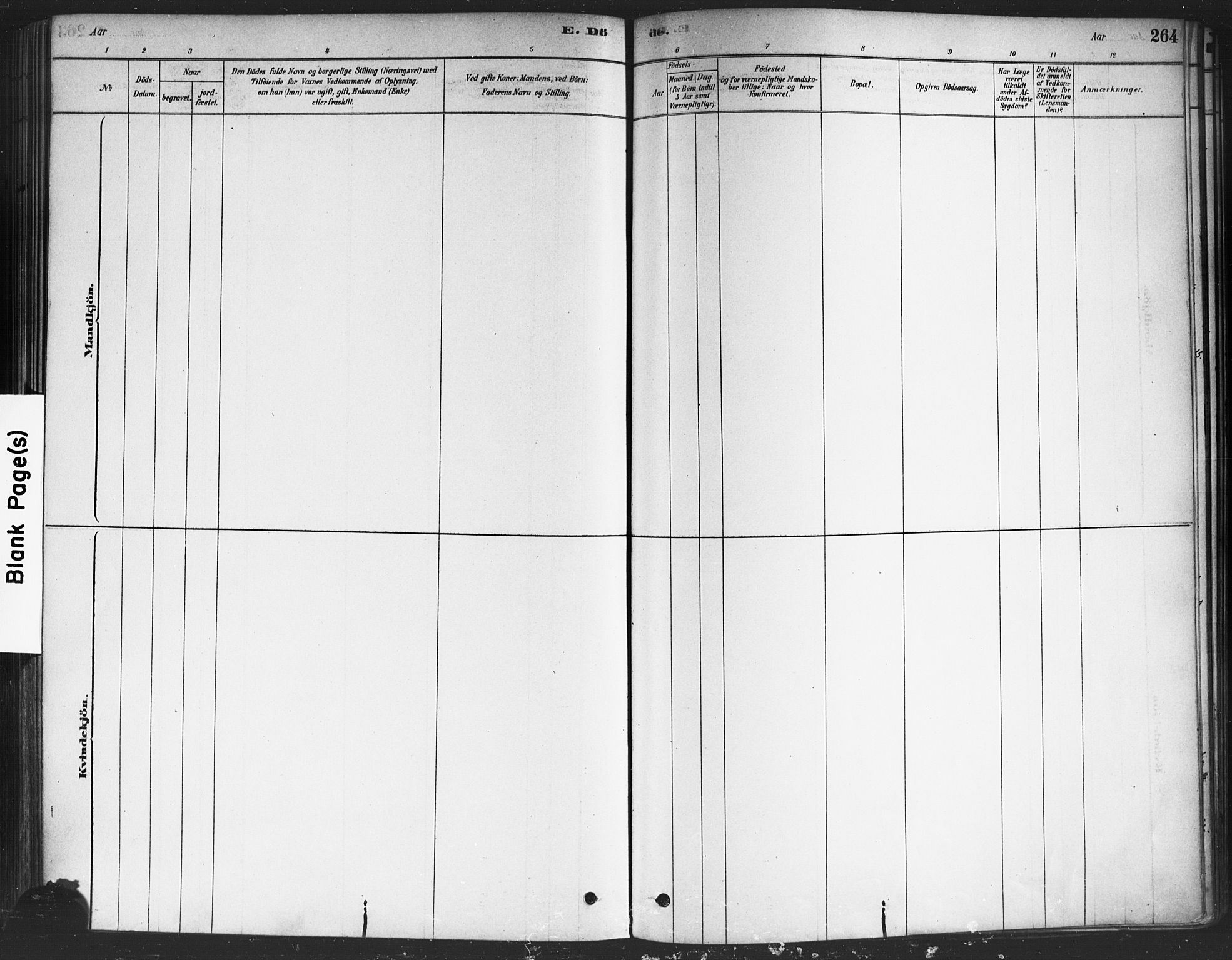 Drøbak prestekontor Kirkebøker, SAO/A-10142a/F/Fc/L0002: Parish register (official) no. III 2, 1878-1891, p. 264