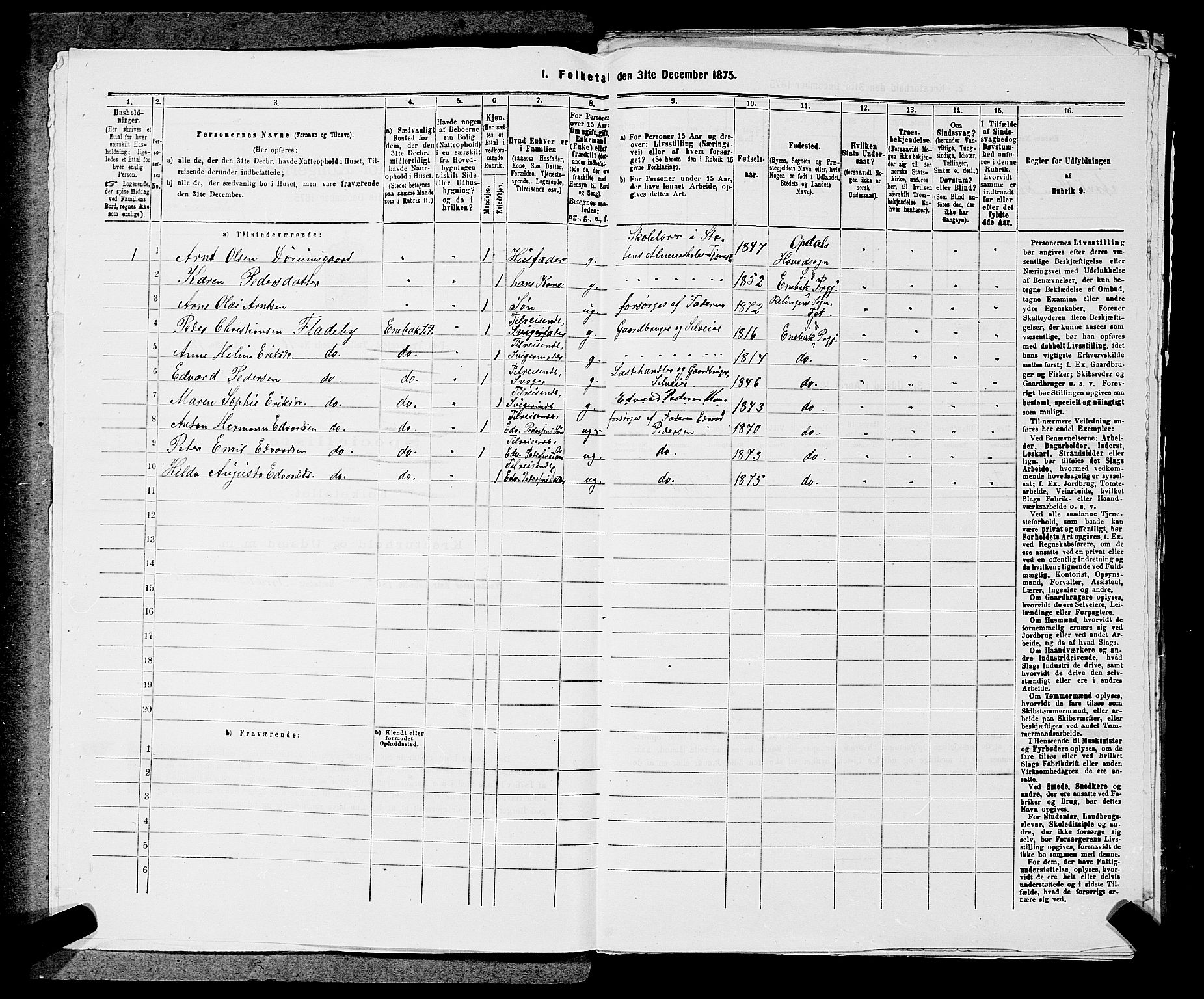 RA, 1875 census for 0227P Fet, 1875, p. 1356