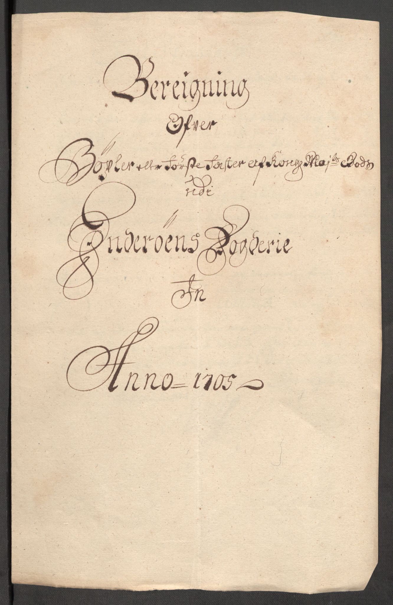 Rentekammeret inntil 1814, Reviderte regnskaper, Fogderegnskap, RA/EA-4092/R63/L4314: Fogderegnskap Inderøy, 1705, p. 155