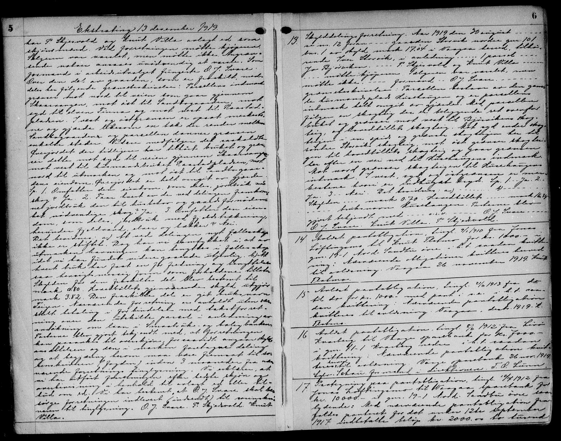 Nord-Gudbrandsdal tingrett, AV/SAH-TING-002/H/Hb/Hba/L0021: Mortgage book no. 21, 1919-1922, p. 5-6