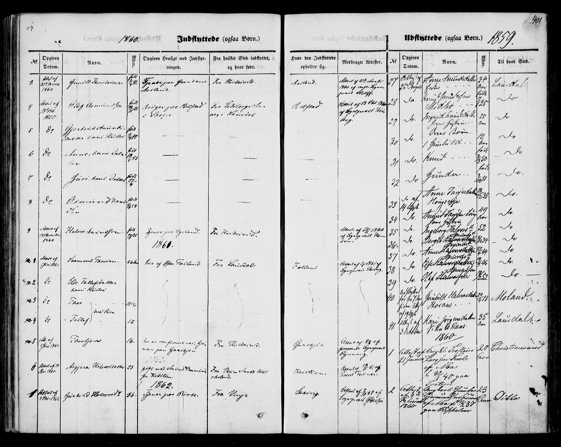 Mo kirkebøker, SAKO/A-286/F/Fa/L0005: Parish register (official) no. I 5, 1844-1864, p. 401