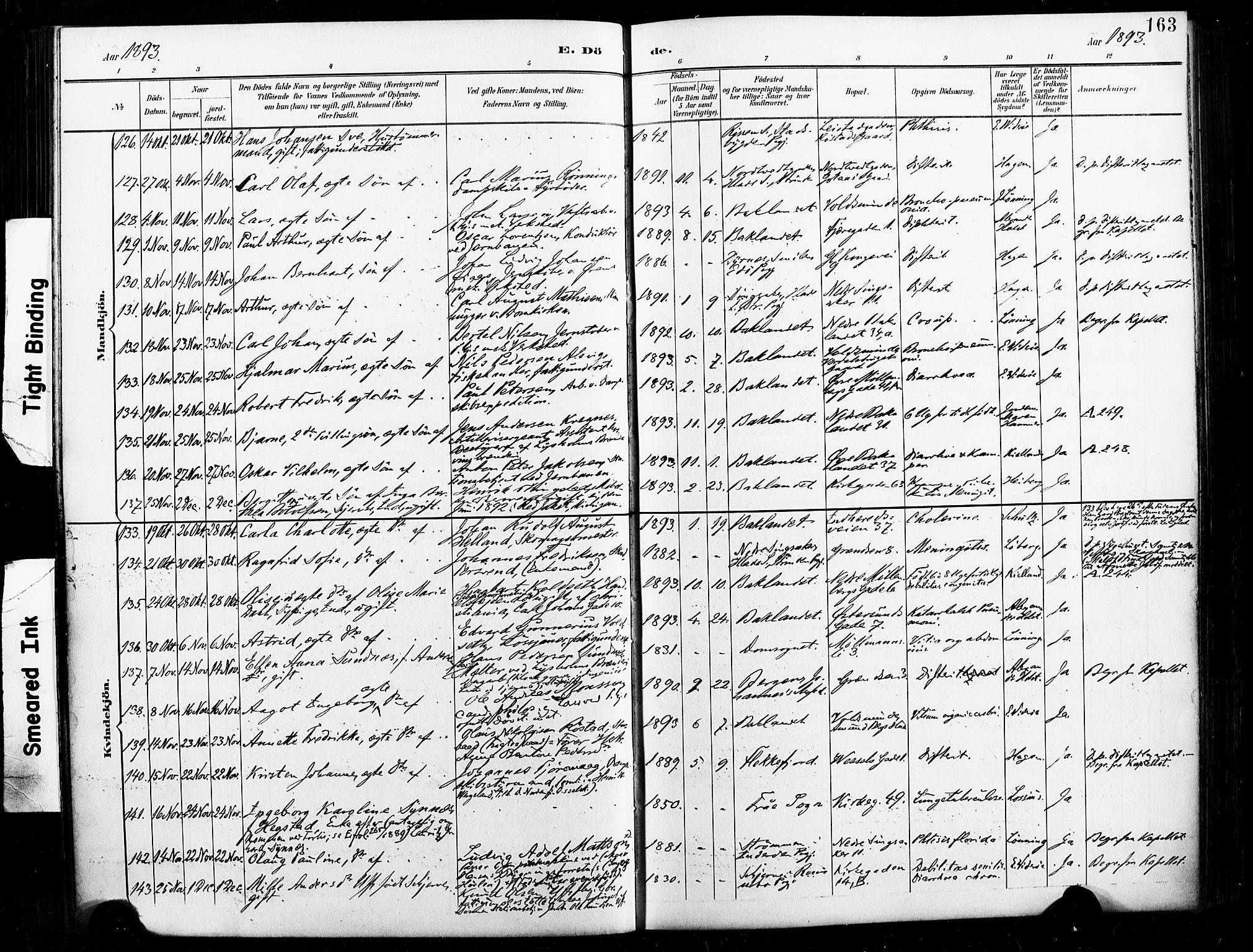 Ministerialprotokoller, klokkerbøker og fødselsregistre - Sør-Trøndelag, AV/SAT-A-1456/604/L0198: Parish register (official) no. 604A19, 1893-1900, p. 163