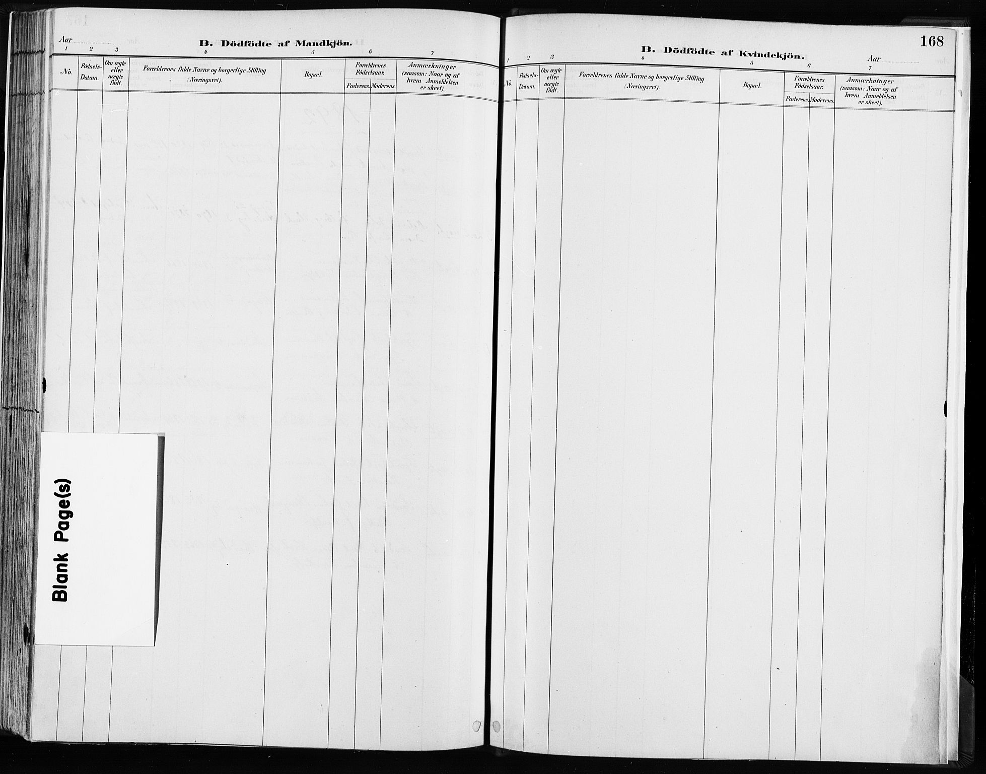 Kampen prestekontor Kirkebøker, AV/SAO-A-10853/F/Fa/L0003: Parish register (official) no. I 3, 1886-1892, p. 168