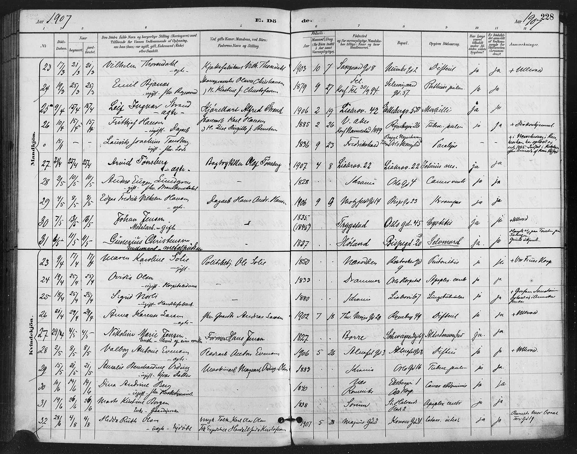 Gamlebyen prestekontor Kirkebøker, AV/SAO-A-10884/F/Fa/L0009: Parish register (official) no. 9, 1888-1909, p. 228