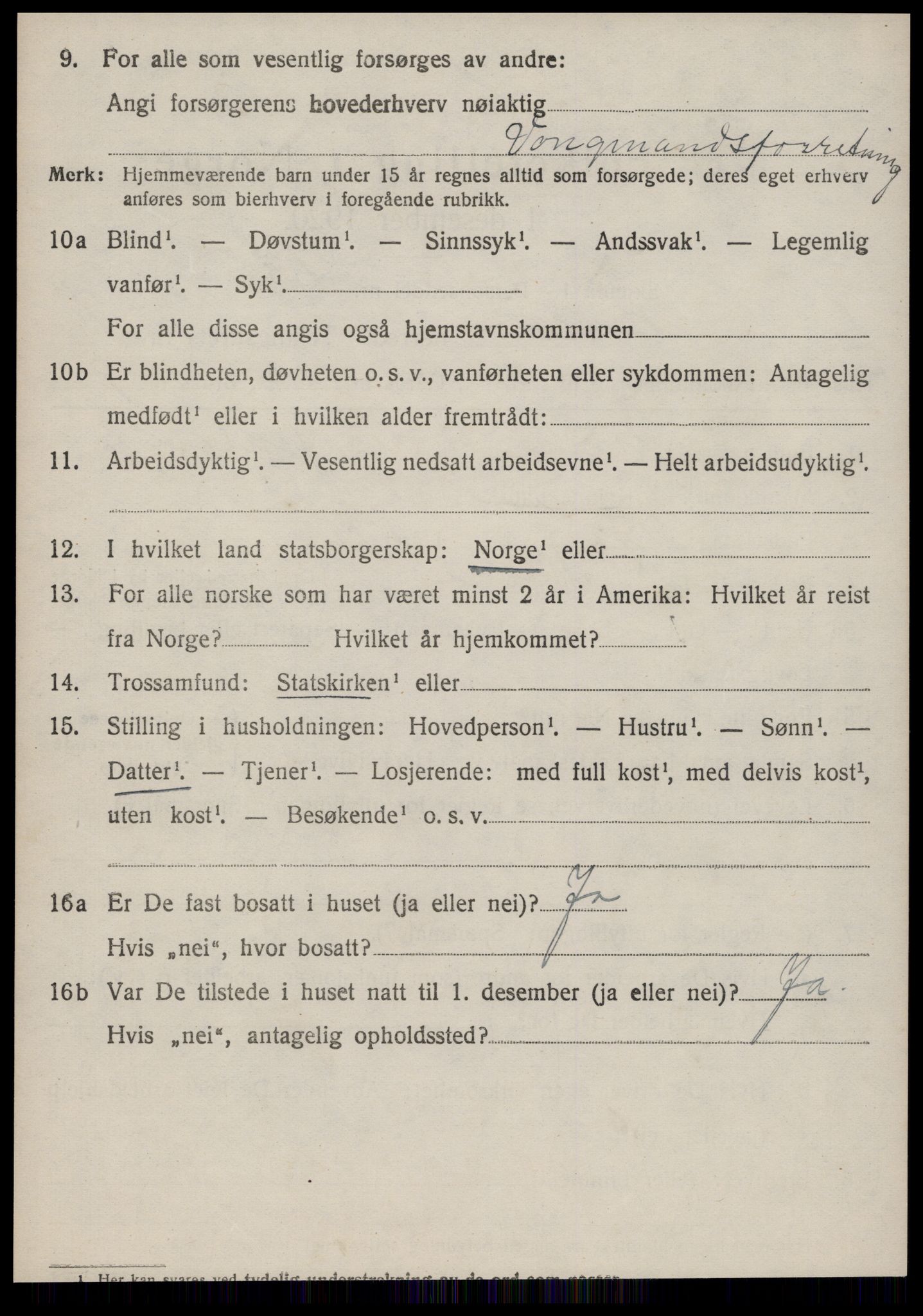 SAT, 1920 census for Bolsøy, 1920, p. 1874